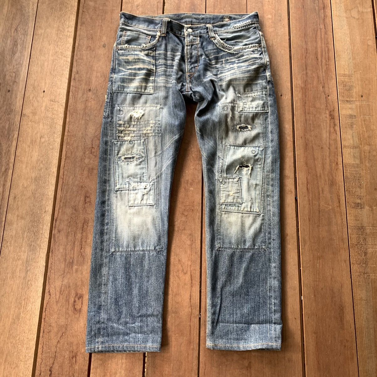 Other Japanese Brand Bartack Jeans Size US 35 - 1 Thumbnail