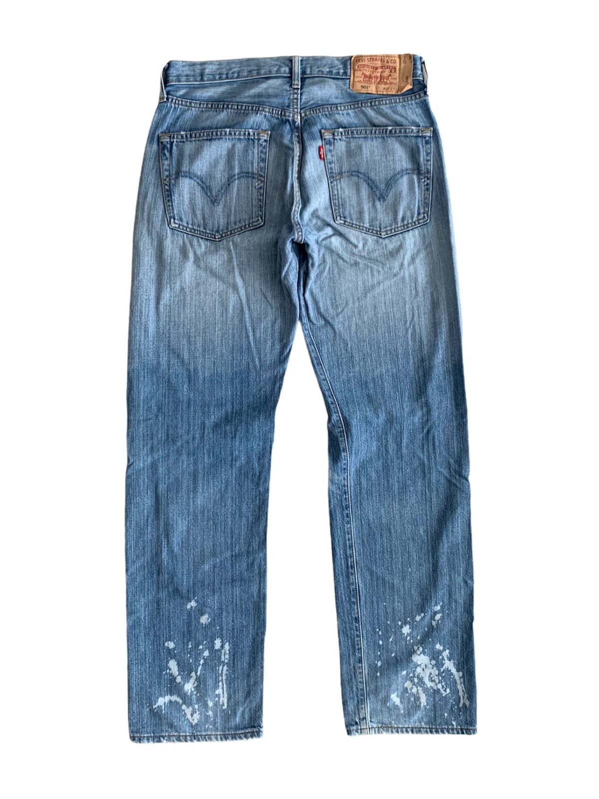 Levi's Vintage Levis 501 Distressed Painted Denim Jeans Size US 32 / EU 48 - 2 Thumbnail