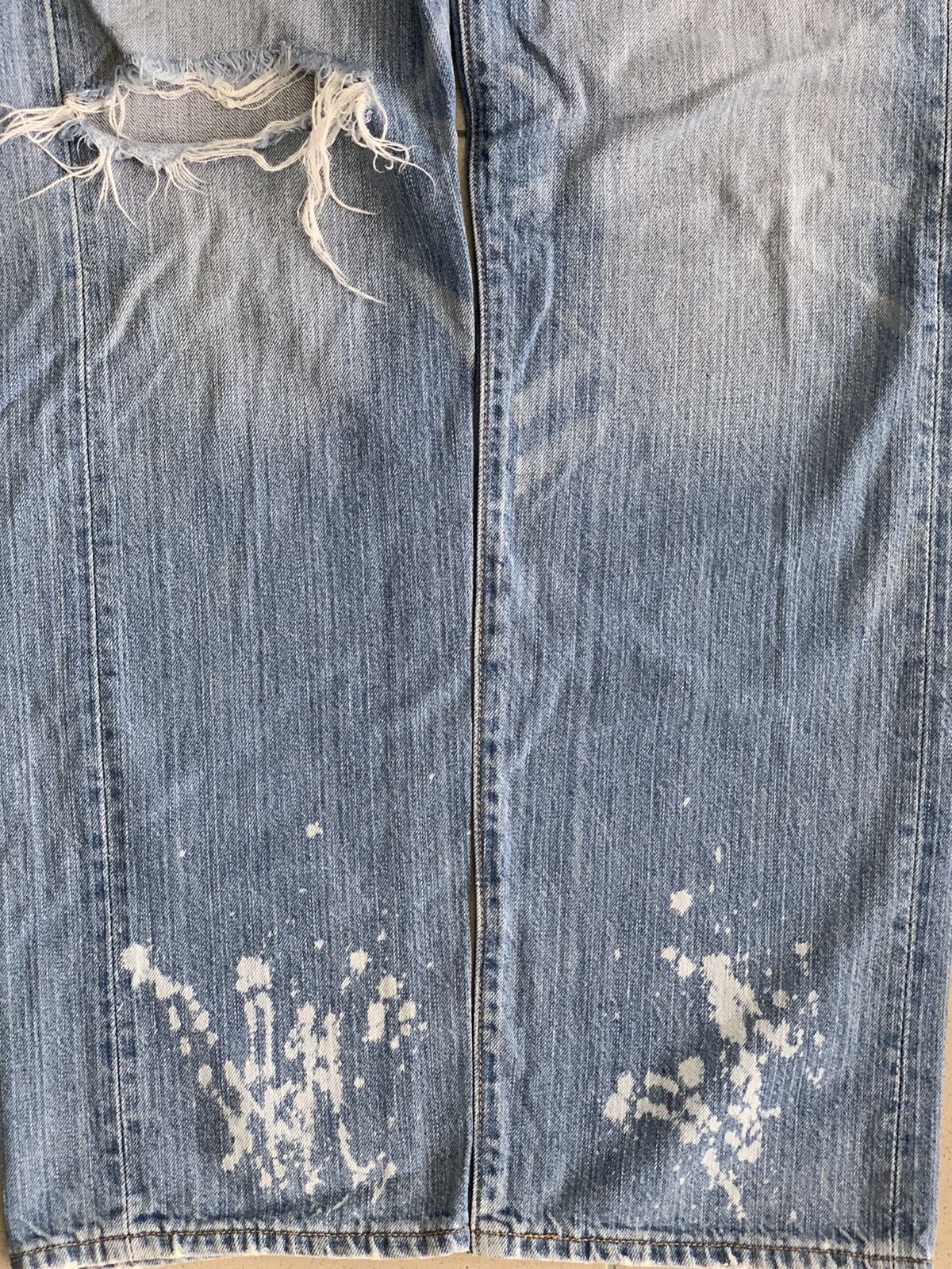 Levi's Vintage Levis 501 Distressed Painted Denim Jeans Size US 32 / EU 48 - 4 Thumbnail