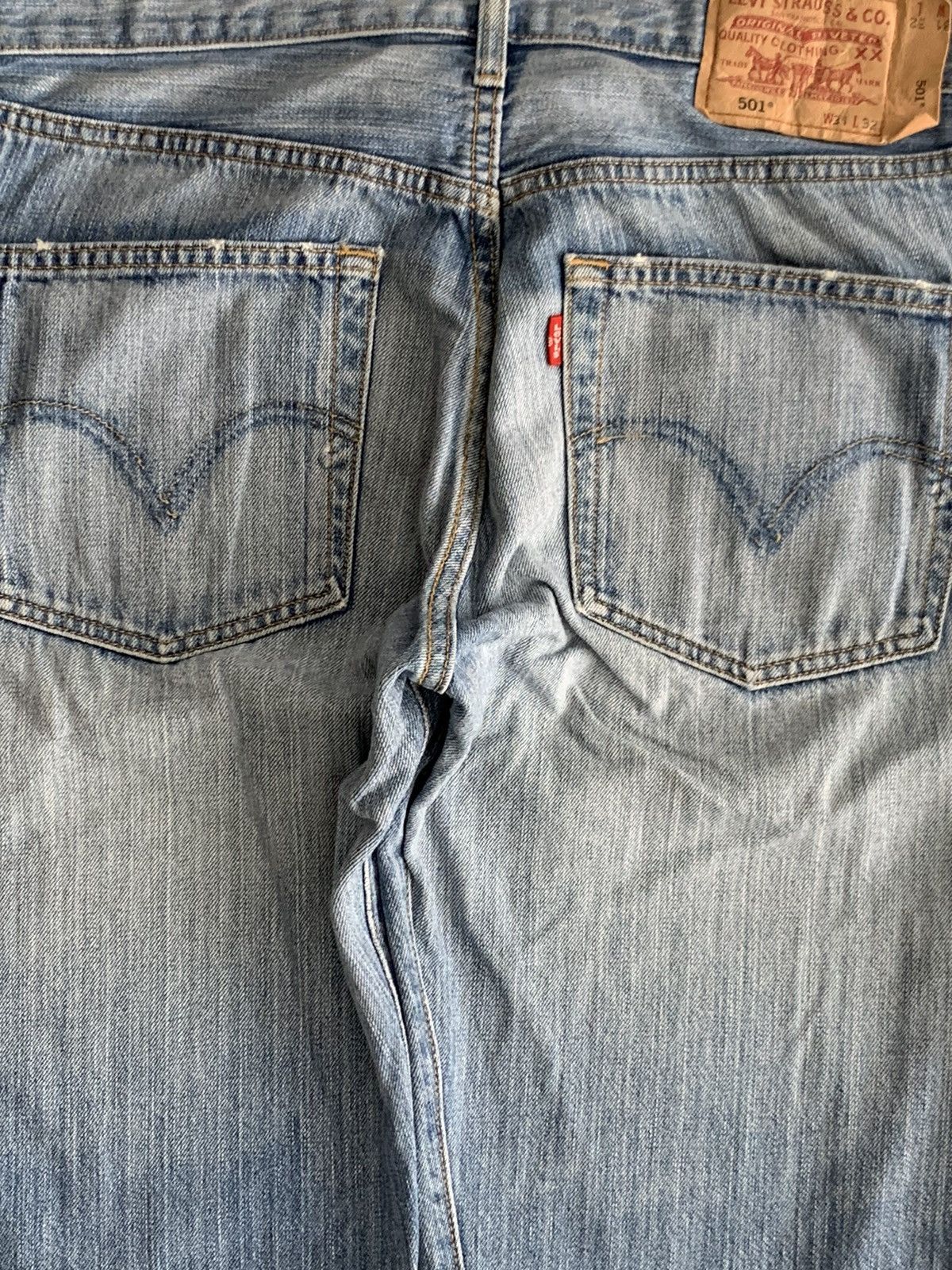 Levi's Vintage Levis 501 Distressed Painted Denim Jeans Size US 32 / EU 48 - 6 Thumbnail