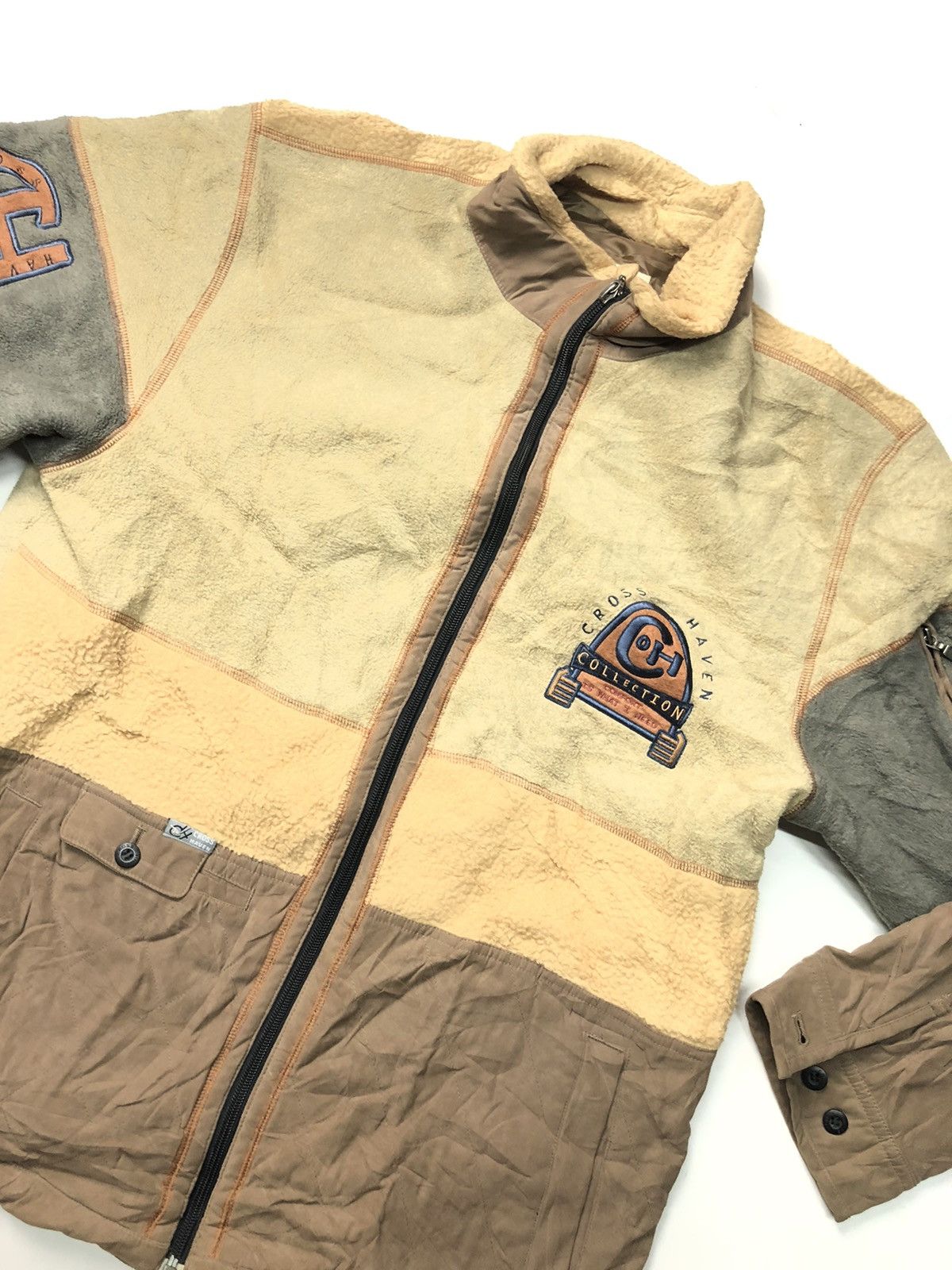 Japanese Brand × Vintage VINTAGE CH CROSS HAVEN COLLECTION FLEECE PATCHWORK JACKET Size US M / EU 48-50 / 2 - 2 Thumbnail