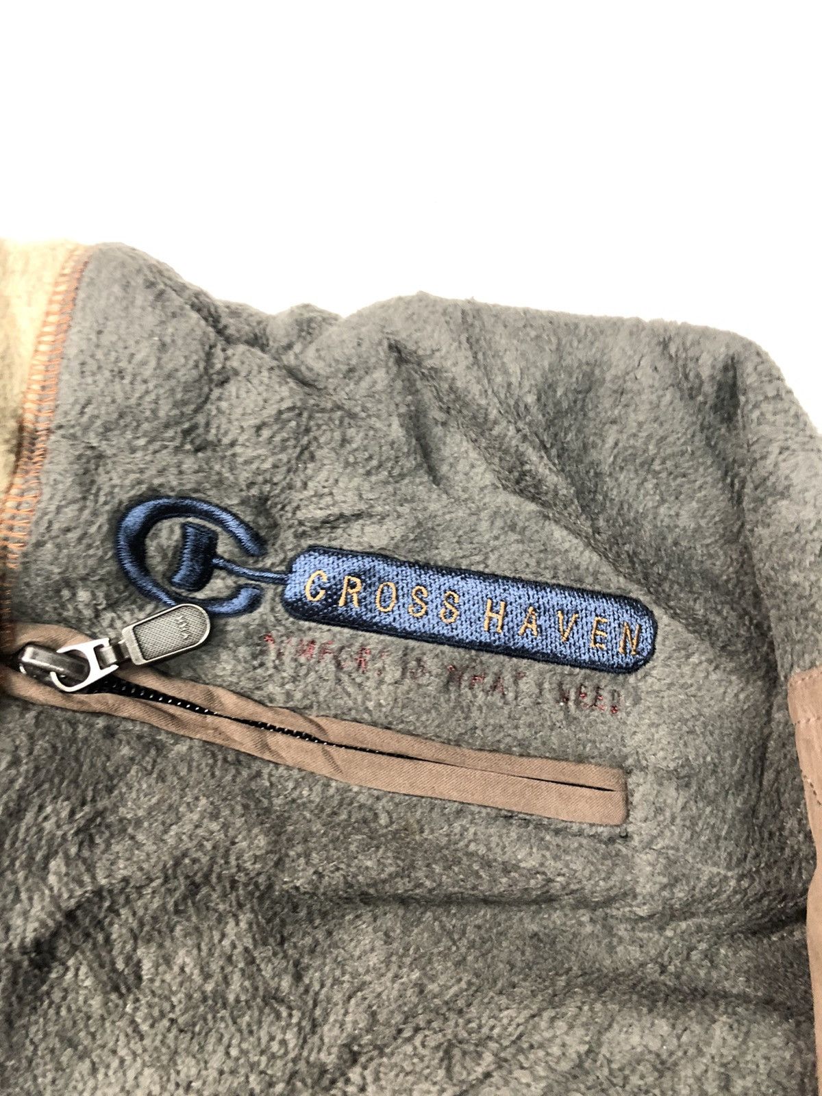 Japanese Brand × Vintage VINTAGE CH CROSS HAVEN COLLECTION FLEECE PATCHWORK JACKET Size US M / EU 48-50 / 2 - 6 Thumbnail