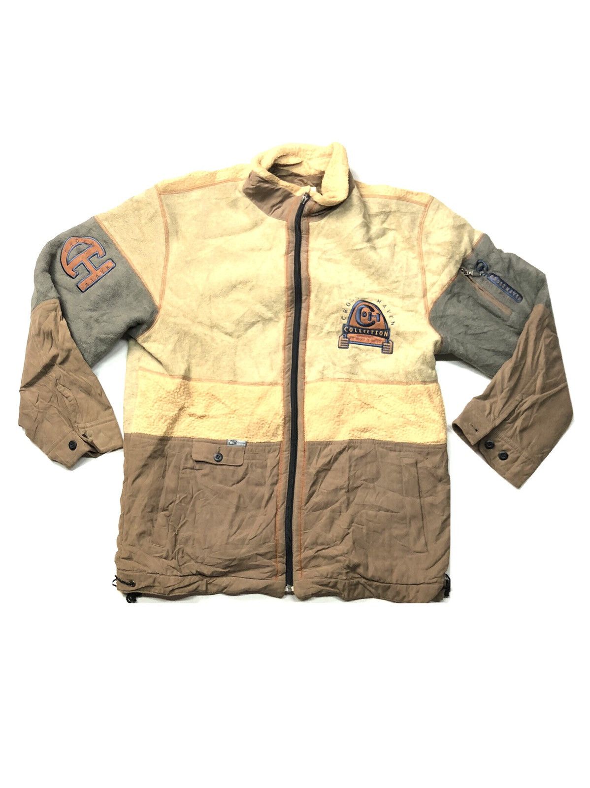 Japanese Brand × Vintage VINTAGE CH CROSS HAVEN COLLECTION FLEECE PATCHWORK JACKET Size US M / EU 48-50 / 2 - 1 Thumbnail