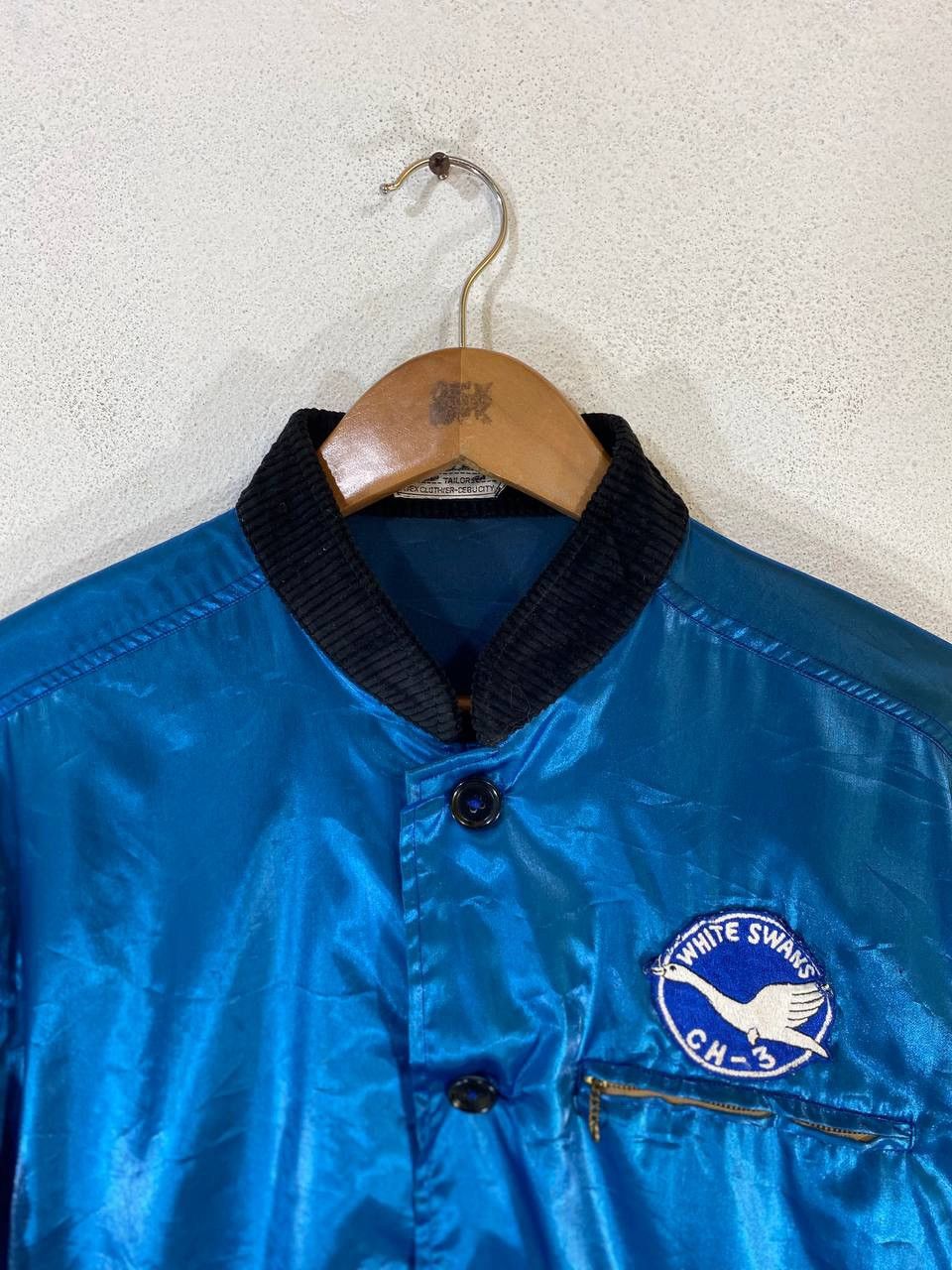 Vintage Vintage Artex Specially Made Blue Satin Jacket Size US M / EU 48-50 / 2 - 9 Thumbnail