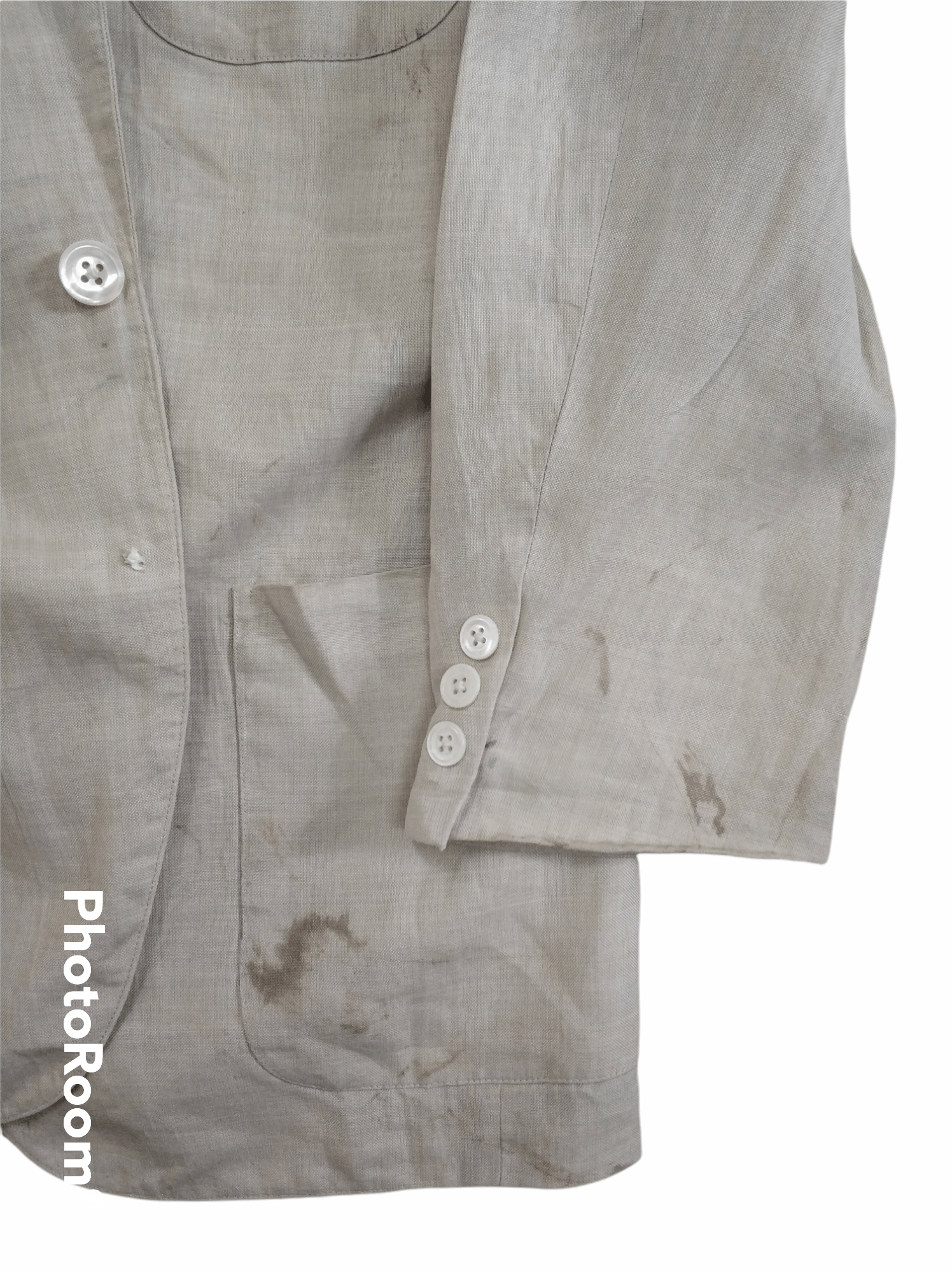 Burberry 🔥Vintage Burberrys' Cream Blazers Size 46R - 8 Thumbnail