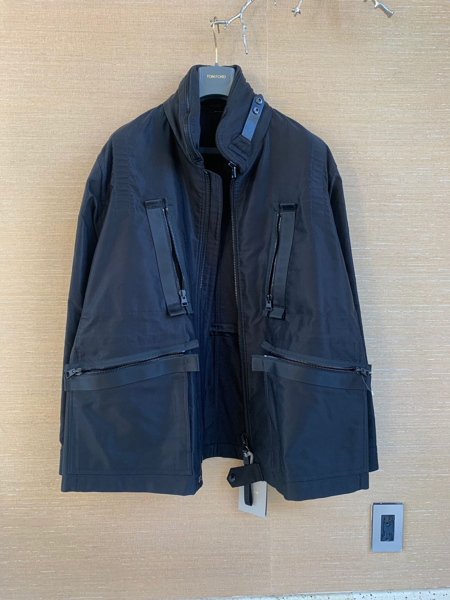 image of Tom Ford Multi Zip Jacket In Black, Men's (Size XL)