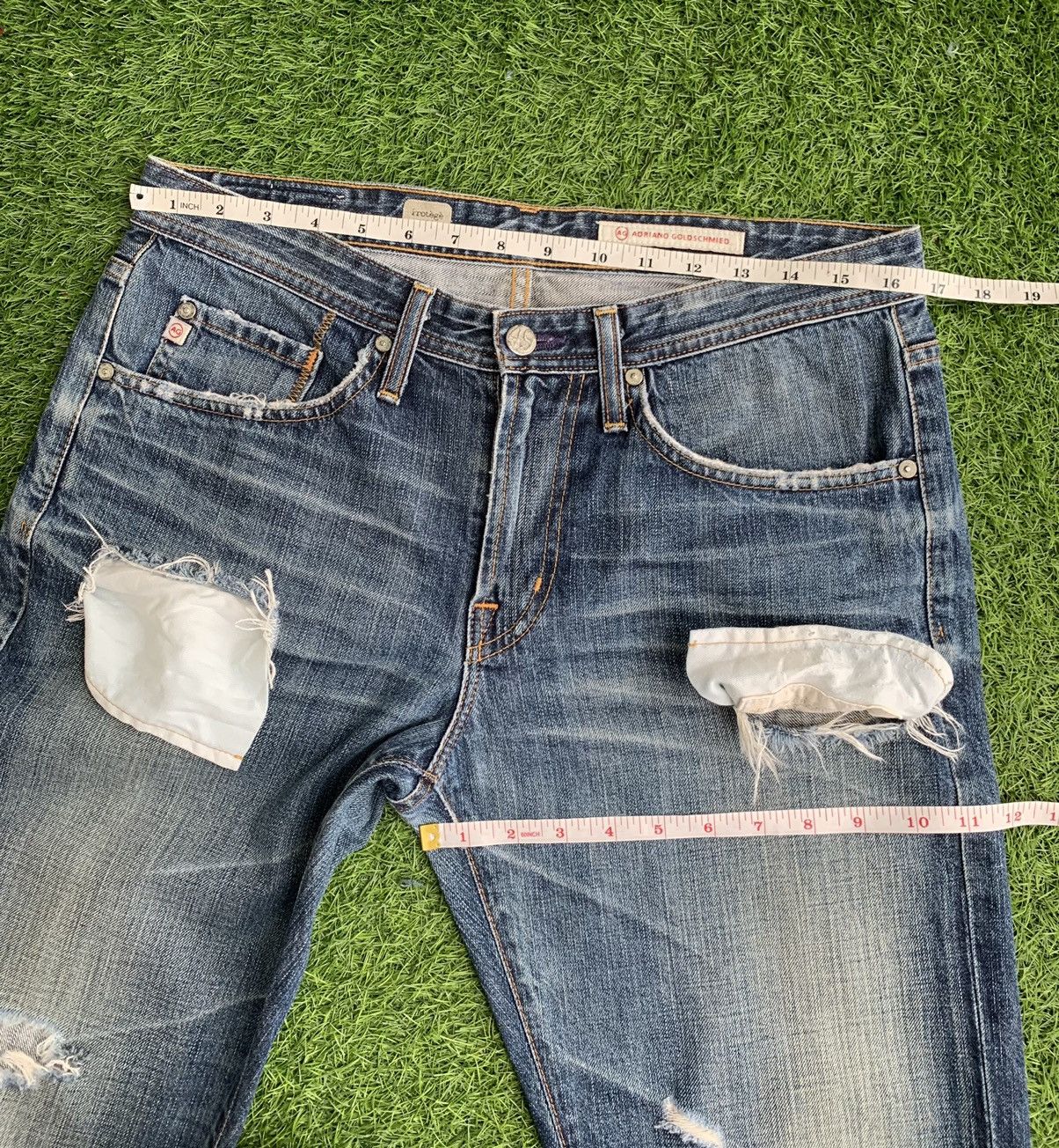 AG Adriano Goldschmied AG Adriana GoldSchmied Butler program Distroyed Denim Size US 32 / EU 48 - 16 Thumbnail