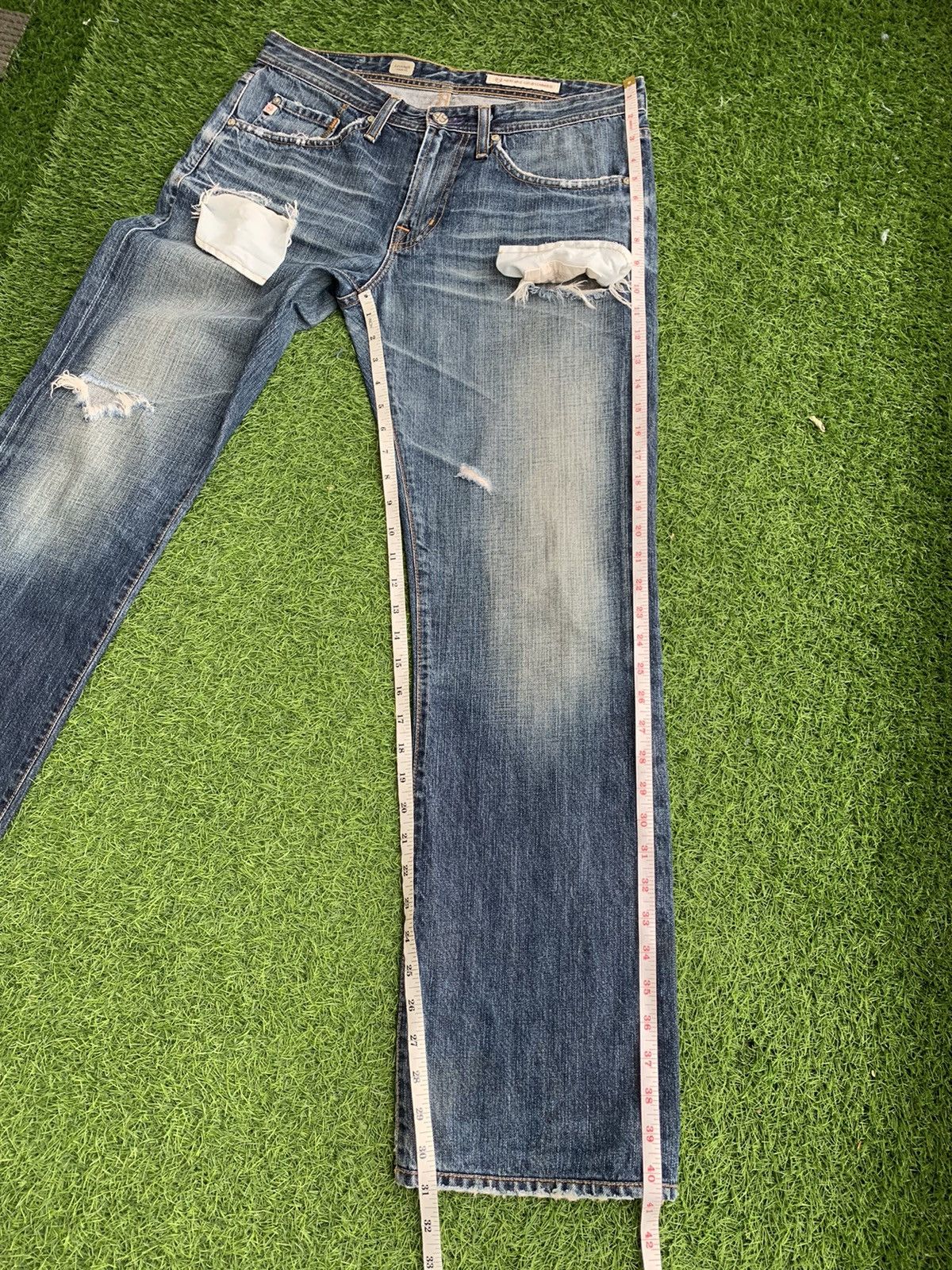 AG Adriano Goldschmied AG Adriana GoldSchmied Butler program Distroyed Denim Size US 32 / EU 48 - 18 Thumbnail