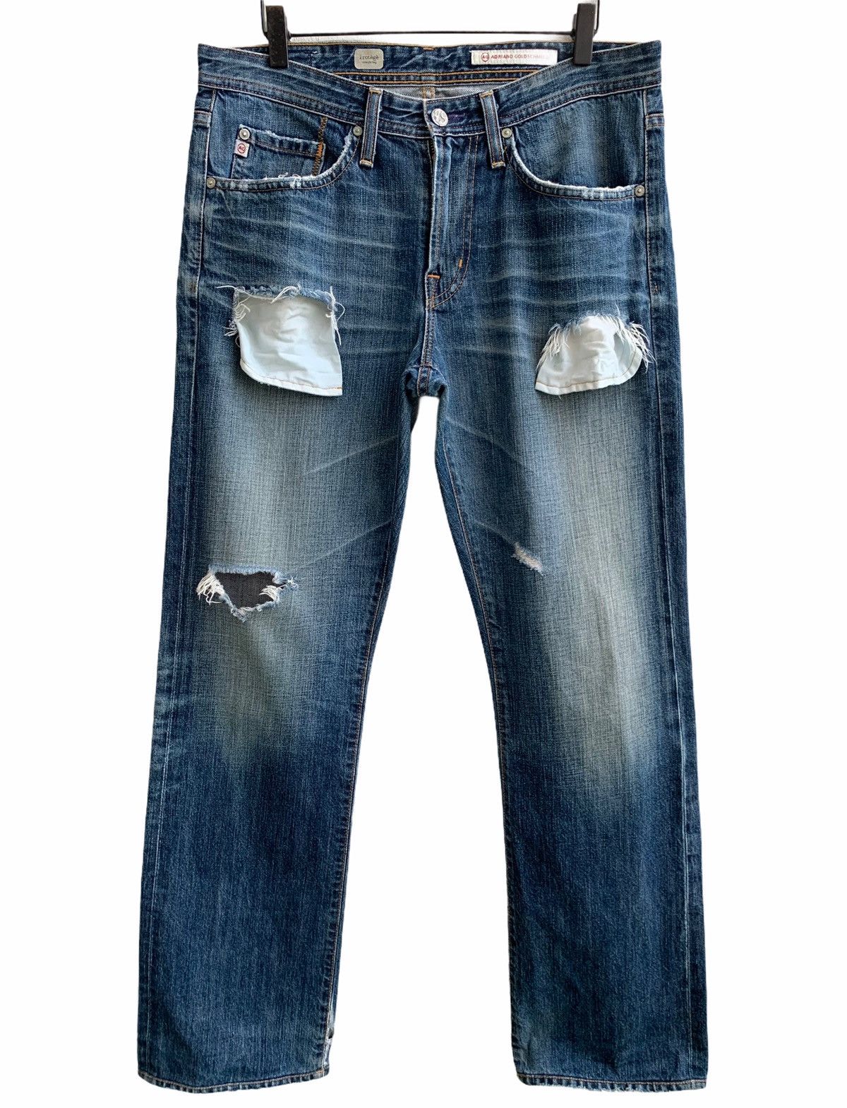 AG Adriano Goldschmied AG Adriana GoldSchmied Butler program Distroyed Denim Size US 32 / EU 48 - 1 Thumbnail