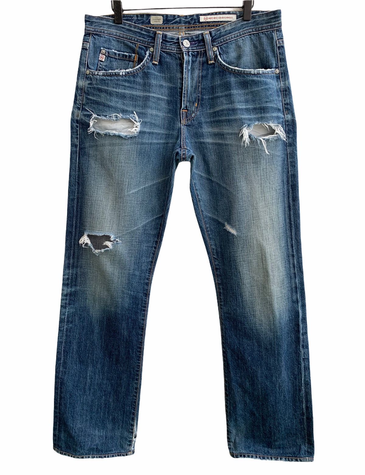 AG Adriano Goldschmied AG Adriana GoldSchmied Butler program Distroyed Denim Size US 32 / EU 48 - 2 Thumbnail