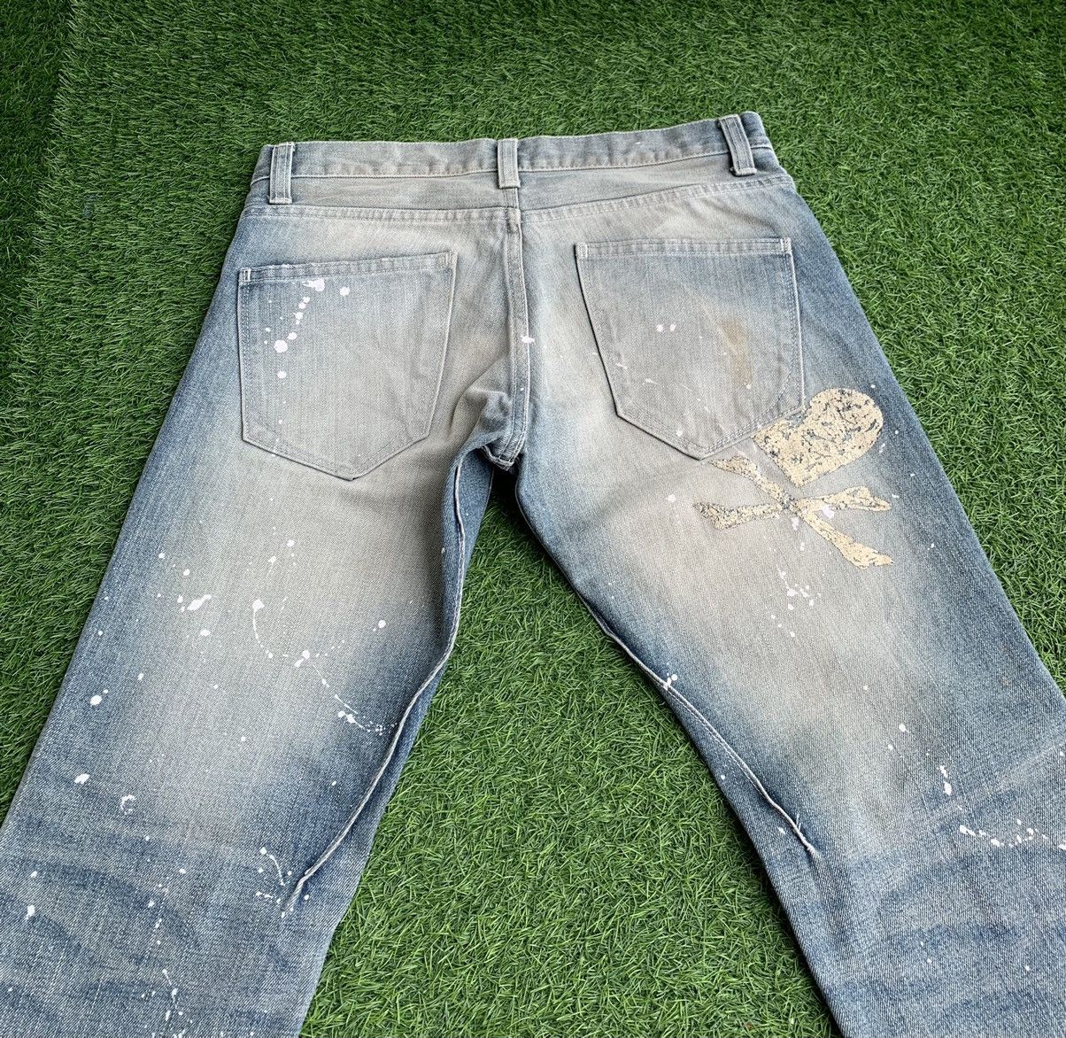 10 Deep Japanese Brand DEEP Splatter Paint Spike Denim Pants Size US 32 / EU 48 - 12 Thumbnail