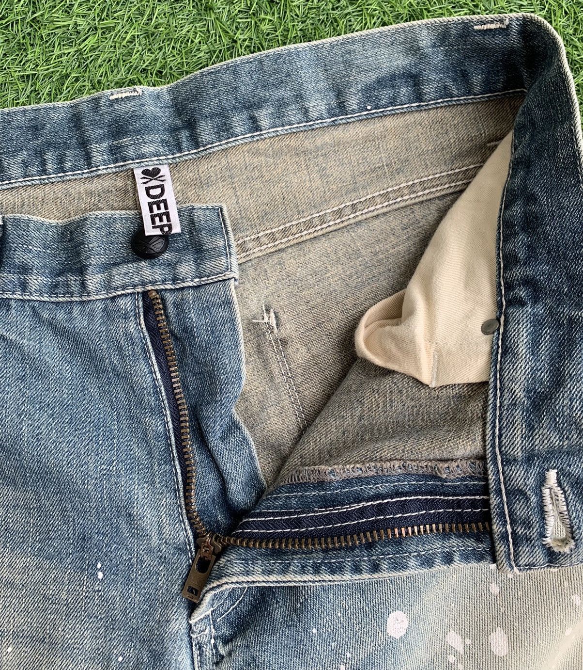 10 Deep Japanese Brand DEEP Splatter Paint Spike Denim Pants Size US 32 / EU 48 - 11 Thumbnail
