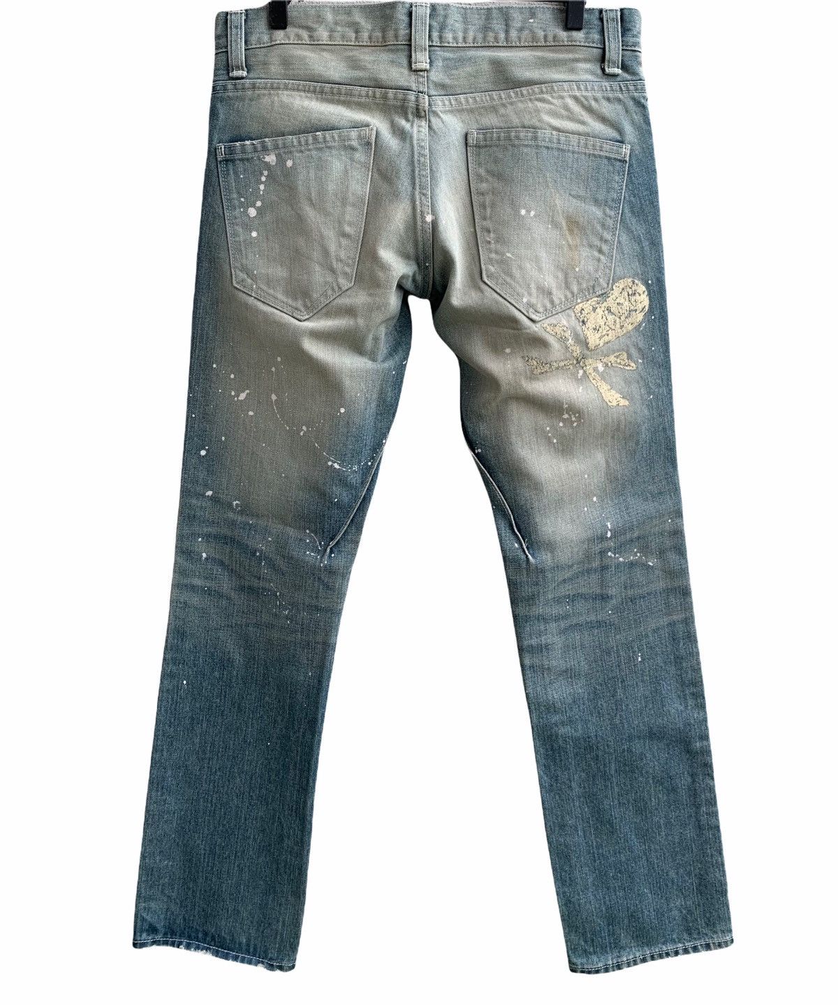 10 Deep Japanese Brand DEEP Splatter Paint Spike Denim Pants Size US 32 / EU 48 - 2 Thumbnail