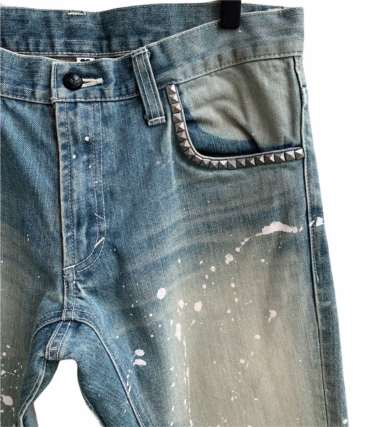 10 Deep Japanese Brand DEEP Splatter Paint Spike Denim Pants Size US 32 / EU 48 - 6 Thumbnail