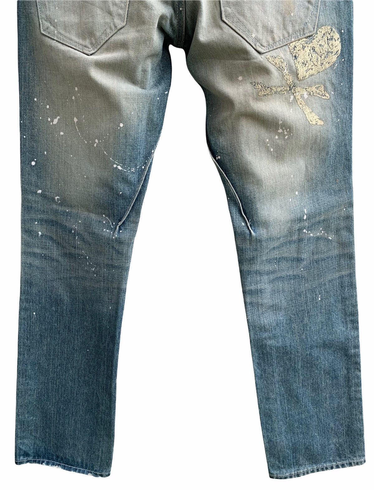 10 Deep Japanese Brand DEEP Splatter Paint Spike Denim Pants Size US 32 / EU 48 - 8 Thumbnail