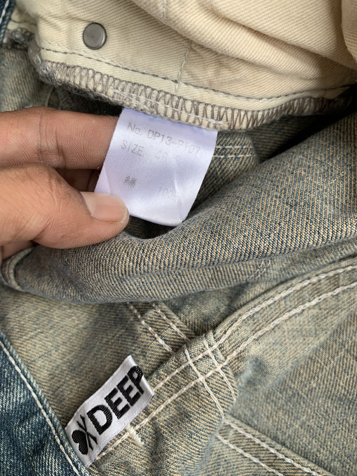 10 Deep Japanese Brand DEEP Splatter Paint Spike Denim Pants Size US 32 / EU 48 - 9 Thumbnail