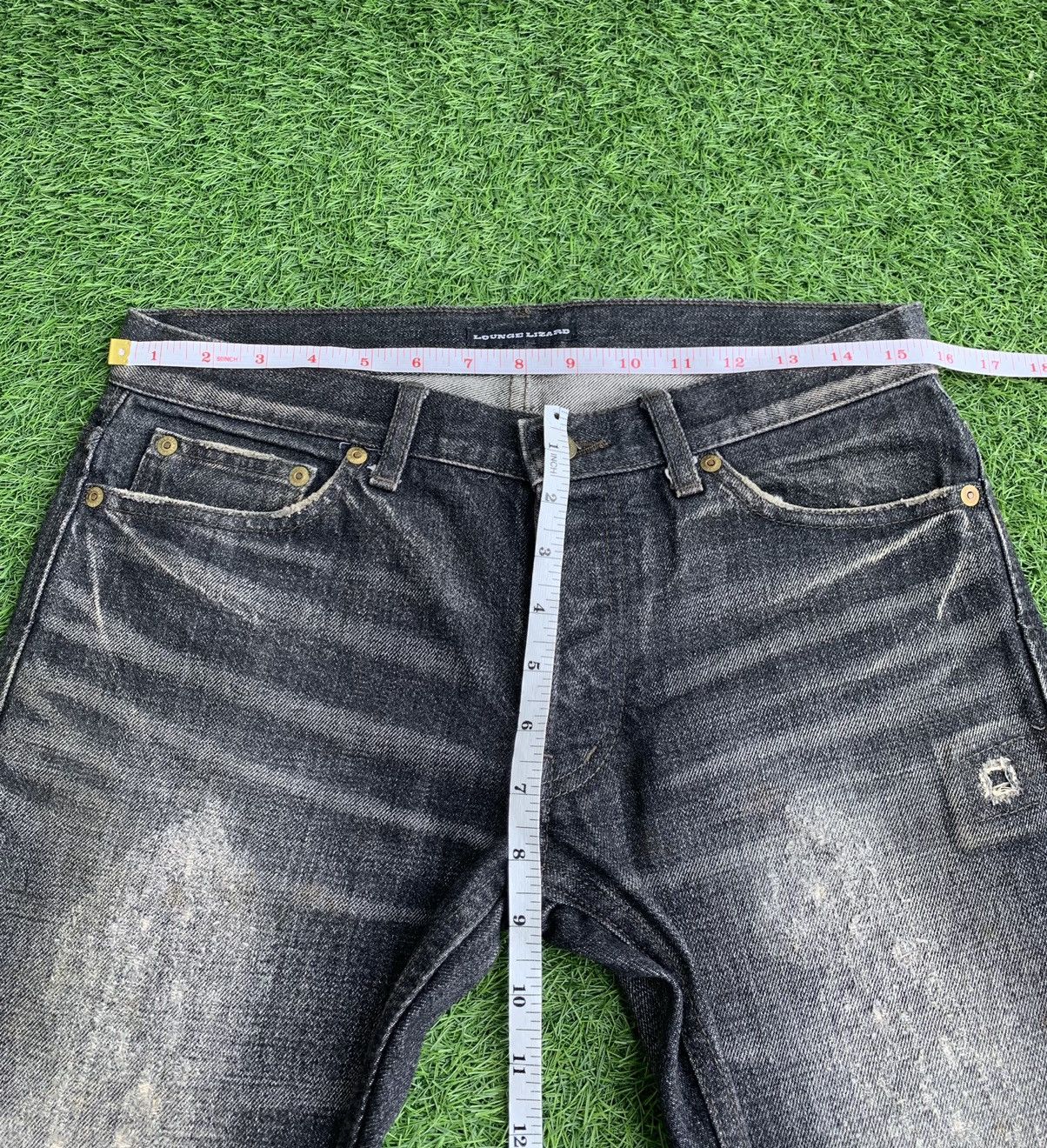 Lounge Lizard Distressed Lounge Wizard Denim Selvedge Size US 30 / EU 46 - 15 Thumbnail