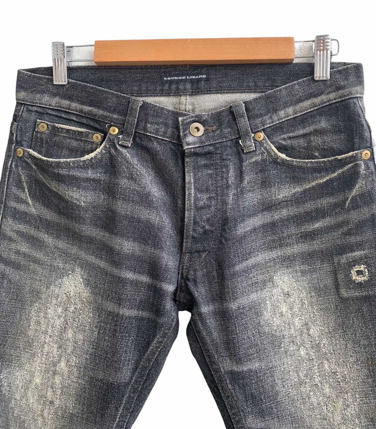 Lounge Lizard Distressed Lounge Wizard Denim Selvedge Size US 30 / EU 46 - 8 Thumbnail