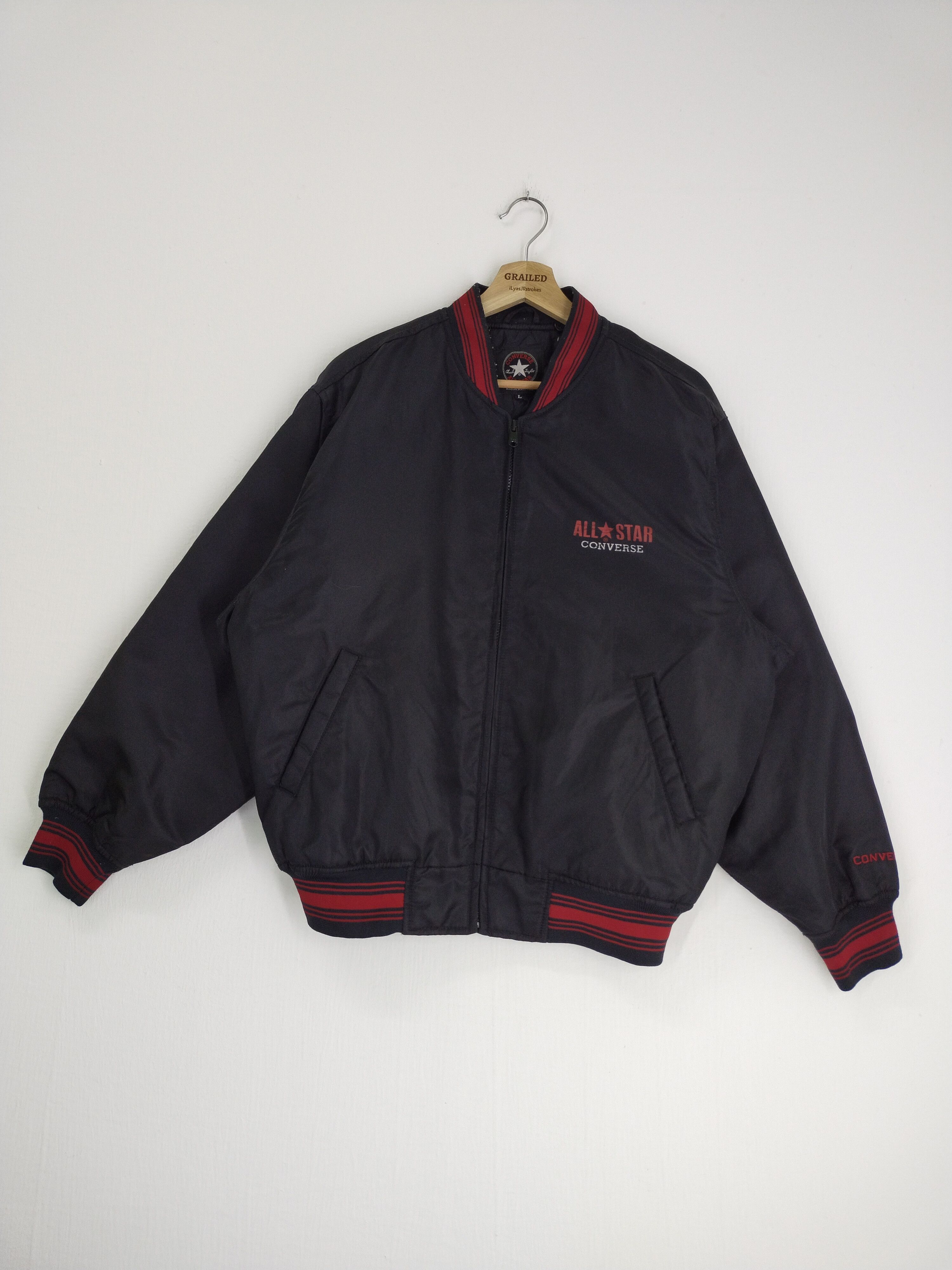Converse × Vintage VINTAGE CONVERSE BOMBER VARSITY JACKET Size US L / EU 52-54 / 3 - 2 Thumbnail