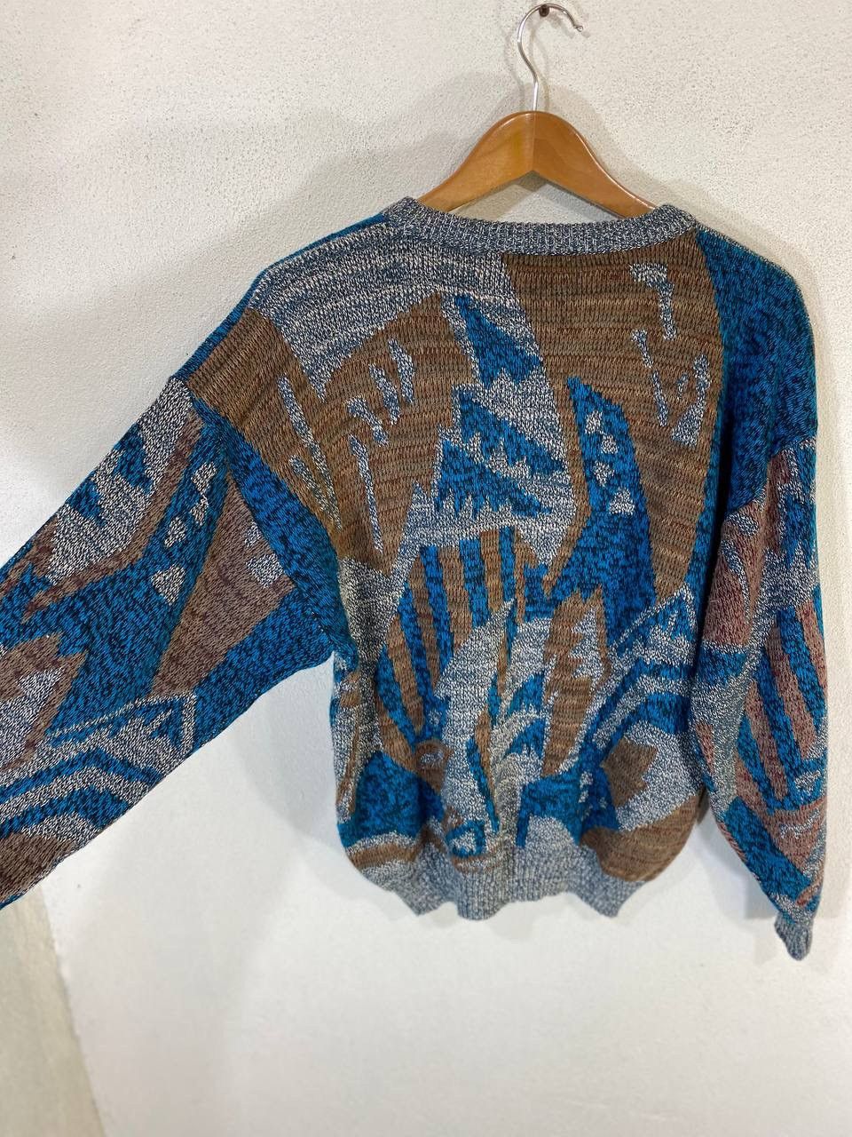 Aran Isles Knitwear Vintage Multicolour Jolly Compa Knitted Sweatshirt Size US L / EU 52-54 / 3 - 4 Thumbnail