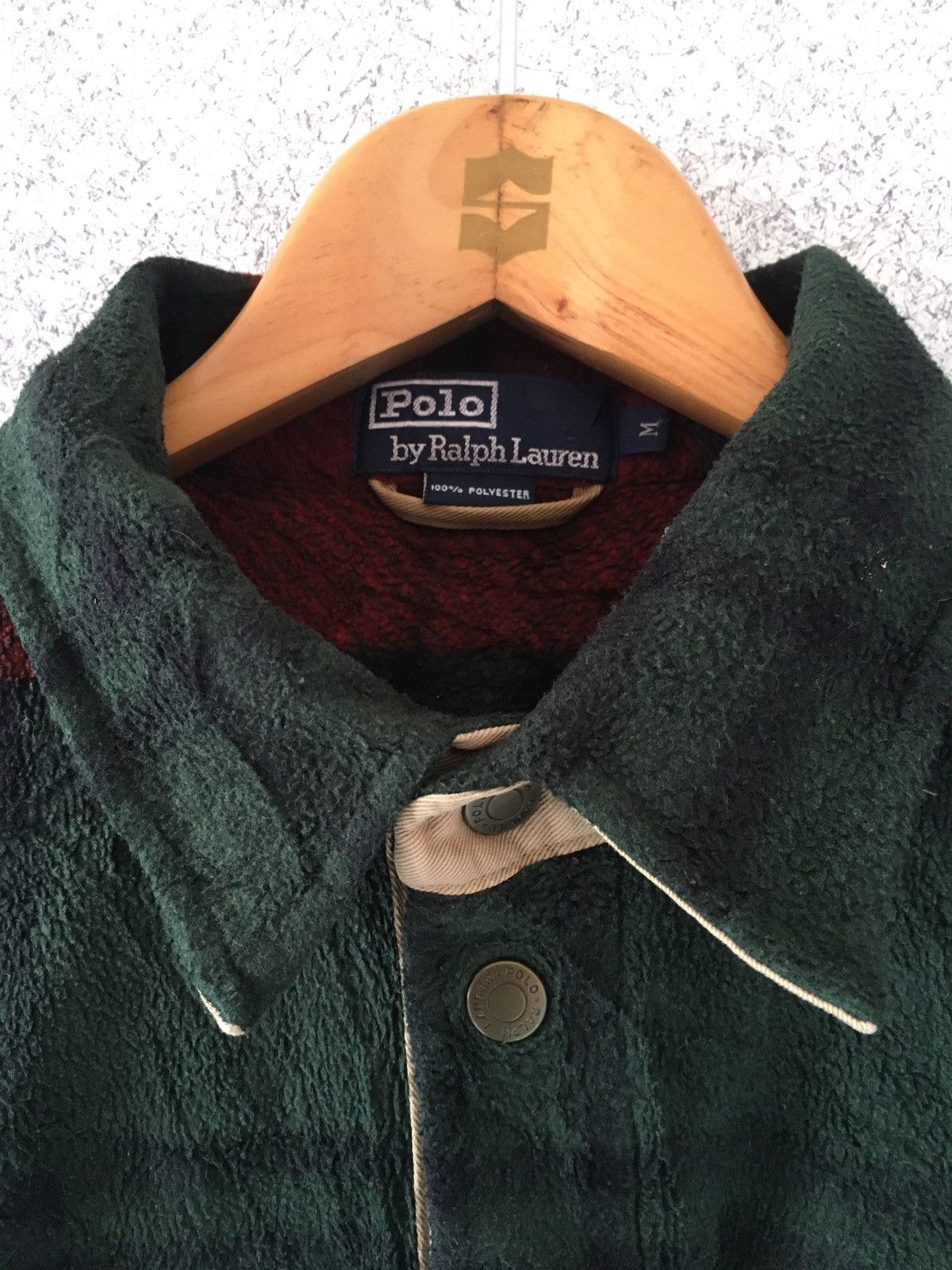 Polo Ralph Lauren Vtg Ralph Lauren Colar Button Fleece Sweatshirt Size US L / EU 52-54 / 3 - 5 Thumbnail