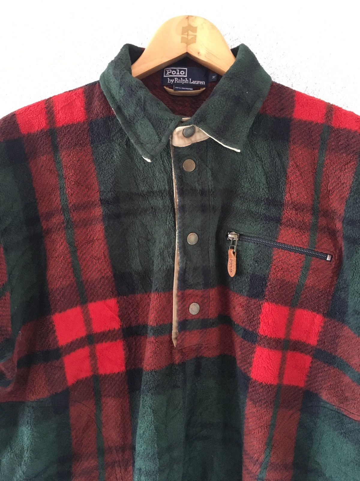 Polo Ralph Lauren Vtg Ralph Lauren Colar Button Fleece Sweatshirt Size US L / EU 52-54 / 3 - 3 Thumbnail