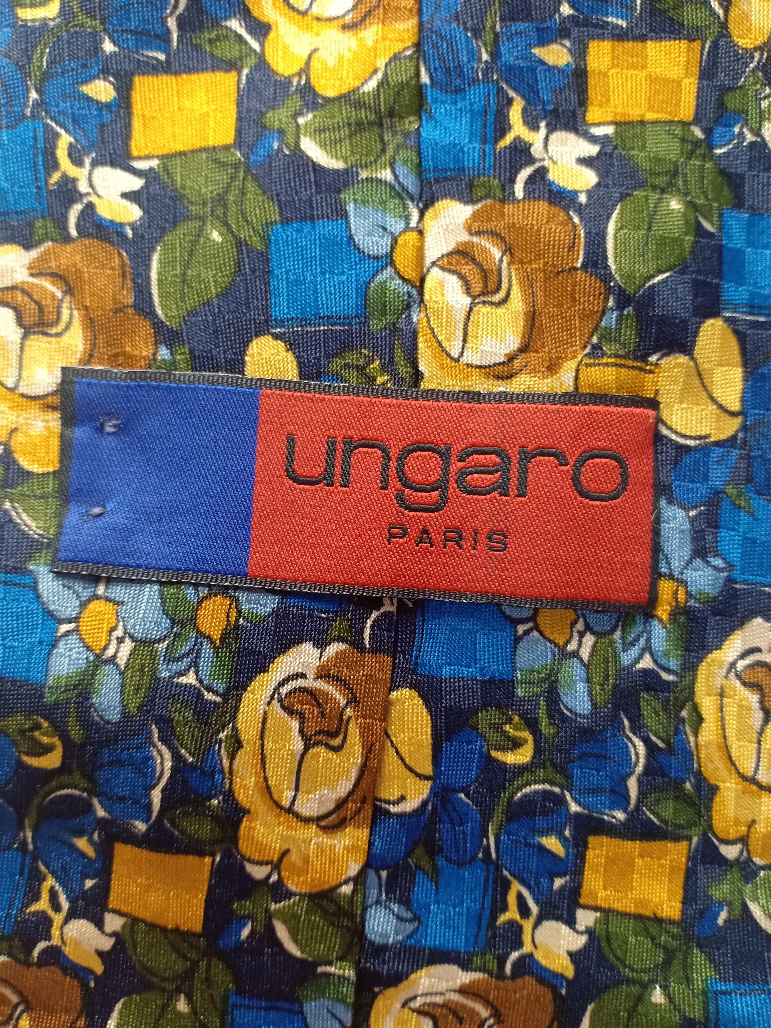 Ungaro Paris UNGARO Floral Nice Design Necktie Size ONE SIZE - 3 Thumbnail