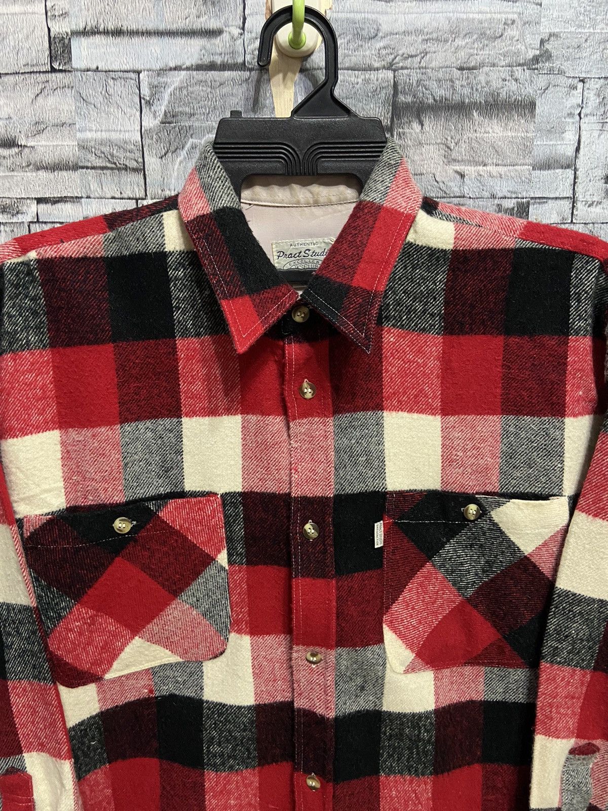 Flannel Vintage Pract Studio Flannel double pocket plaid M fit L Size US L / EU 52-54 / 3 - 2 Thumbnail