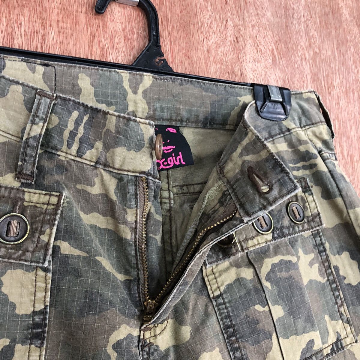 Japanese Brand DL Xgirl Military camo Multipocket Cargo Pants #2035 Size 29" - 8 Thumbnail