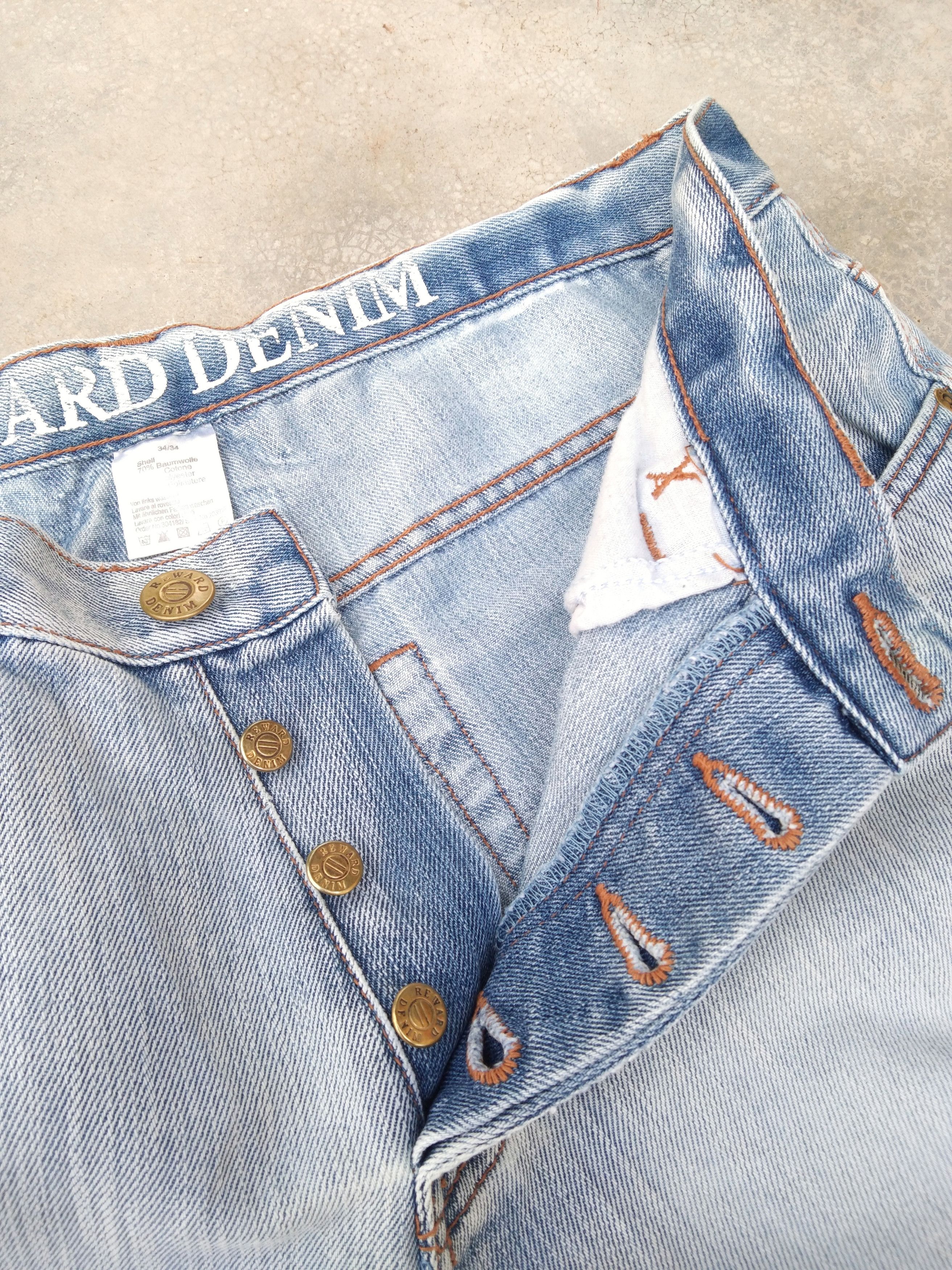 Jean Reward Denim Faded Blue Boot Cut Jeans 32x33 Size US 32 / EU 48 - 7 Thumbnail