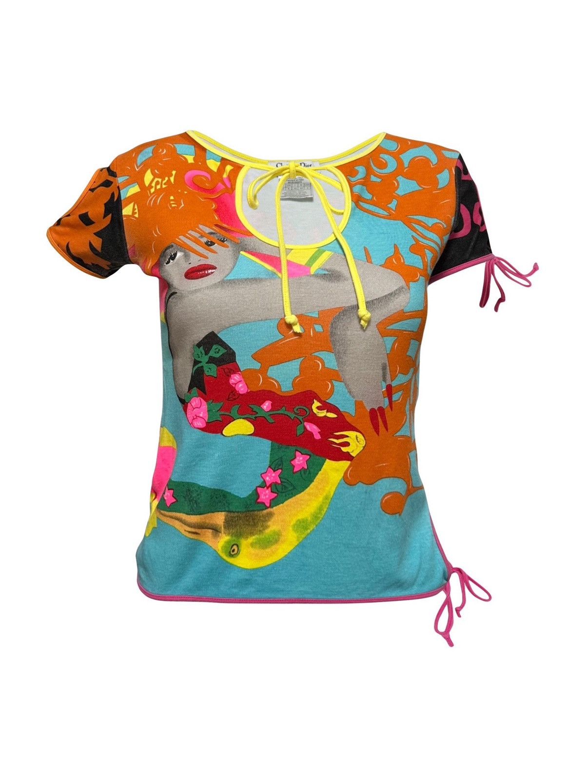Dior CHRISTIAN DIOR Spring Summer 2005 Graphic Print T-Shirt Size XS / US 0-2 / IT 36-38 - 1 Thumbnail