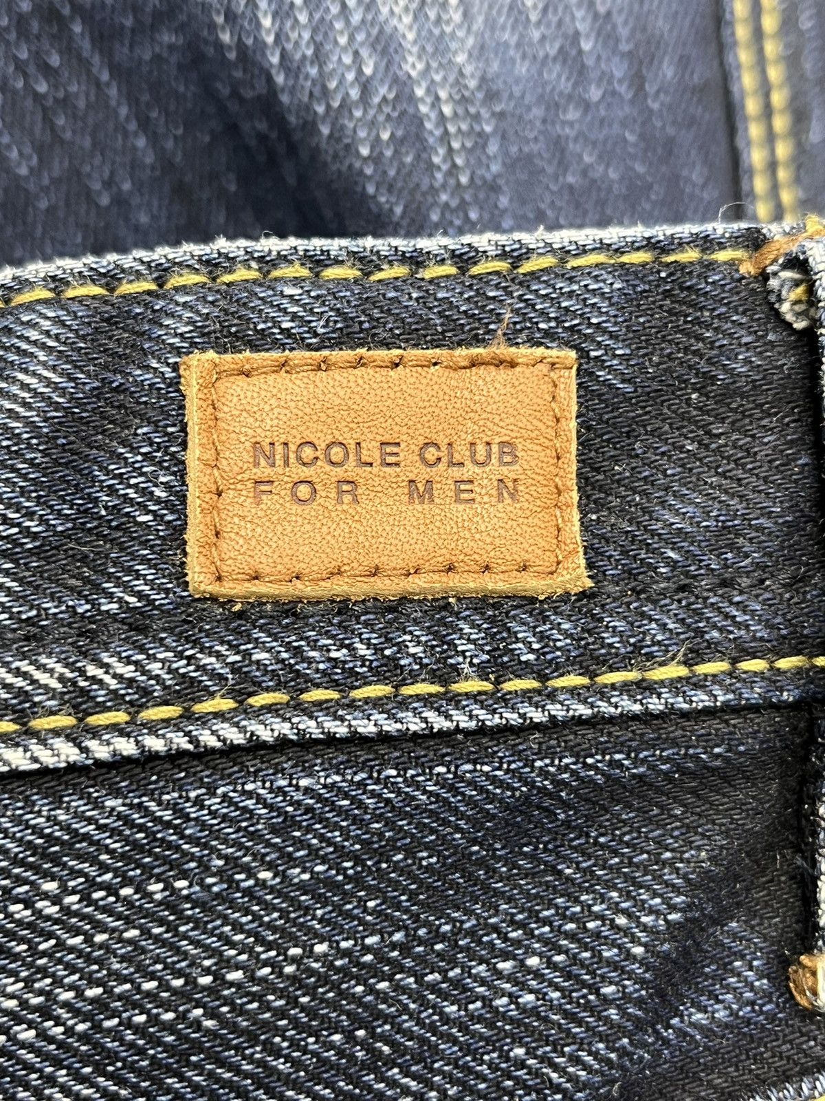Nicole Club 🔥Vtg NICOLE CLUB FOR MEN Punk Whiskers Twisted Flare Denim Size US 31 - 14 Thumbnail