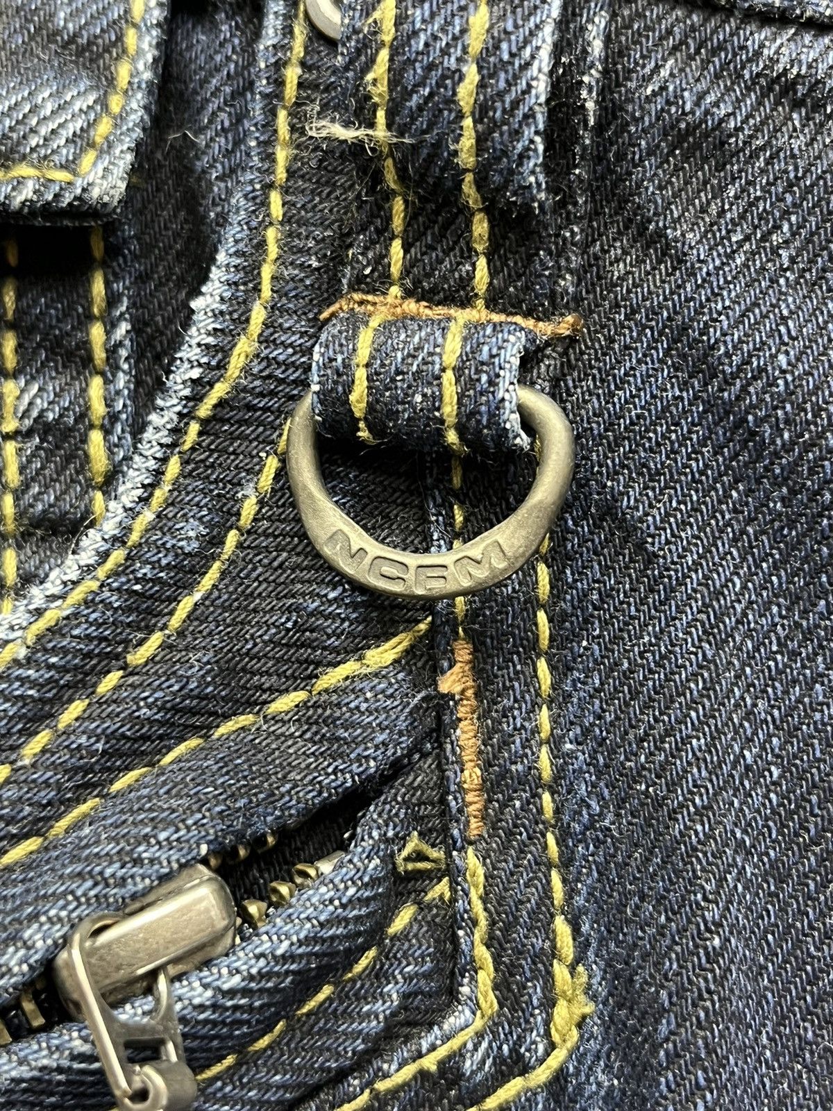 Nicole Club 🔥Vtg NICOLE CLUB FOR MEN Punk Whiskers Twisted Flare Denim Size US 31 - 8 Thumbnail