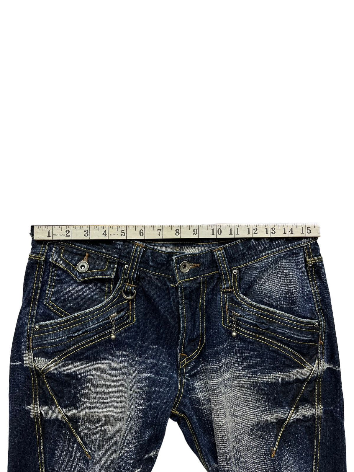 Nicole Club 🔥Vtg NICOLE CLUB FOR MEN Punk Whiskers Twisted Flare Denim Size US 31 - 17 Thumbnail