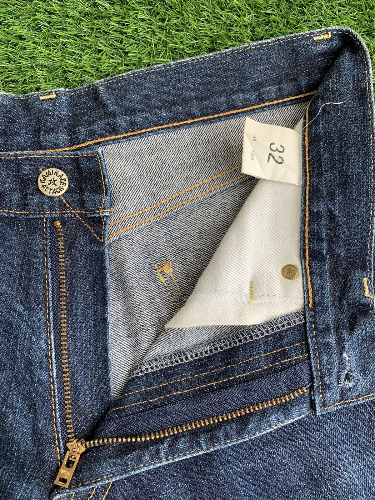 Japanese Brand Kamikaze Attack Japan Original Flare Denim Size US 30 / EU 46 - 9 Thumbnail