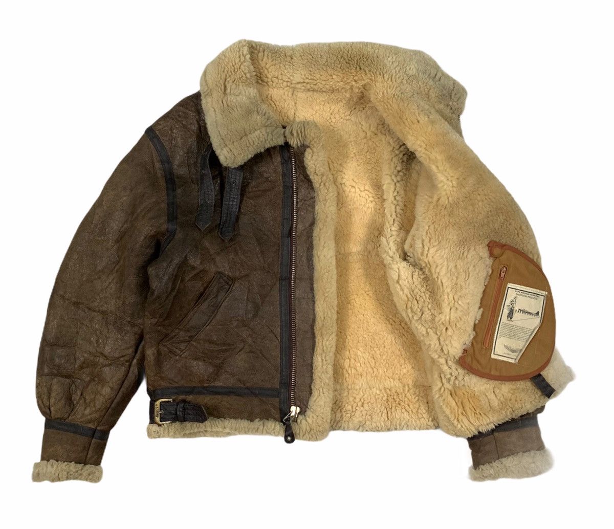 Avirex RARE‼️Avirex LTD Vtg B-3 Leather Sheepskin Shearling Jacket Size US M / EU 48-50 / 2 - 6 Thumbnail