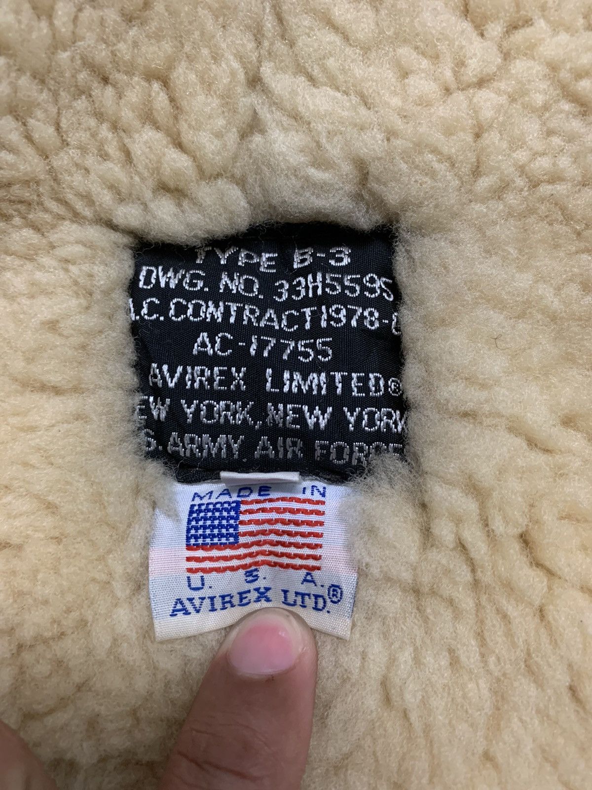 Avirex RARE‼️Avirex LTD Vtg B-3 Leather Sheepskin Shearling Jacket Size US M / EU 48-50 / 2 - 15 Thumbnail