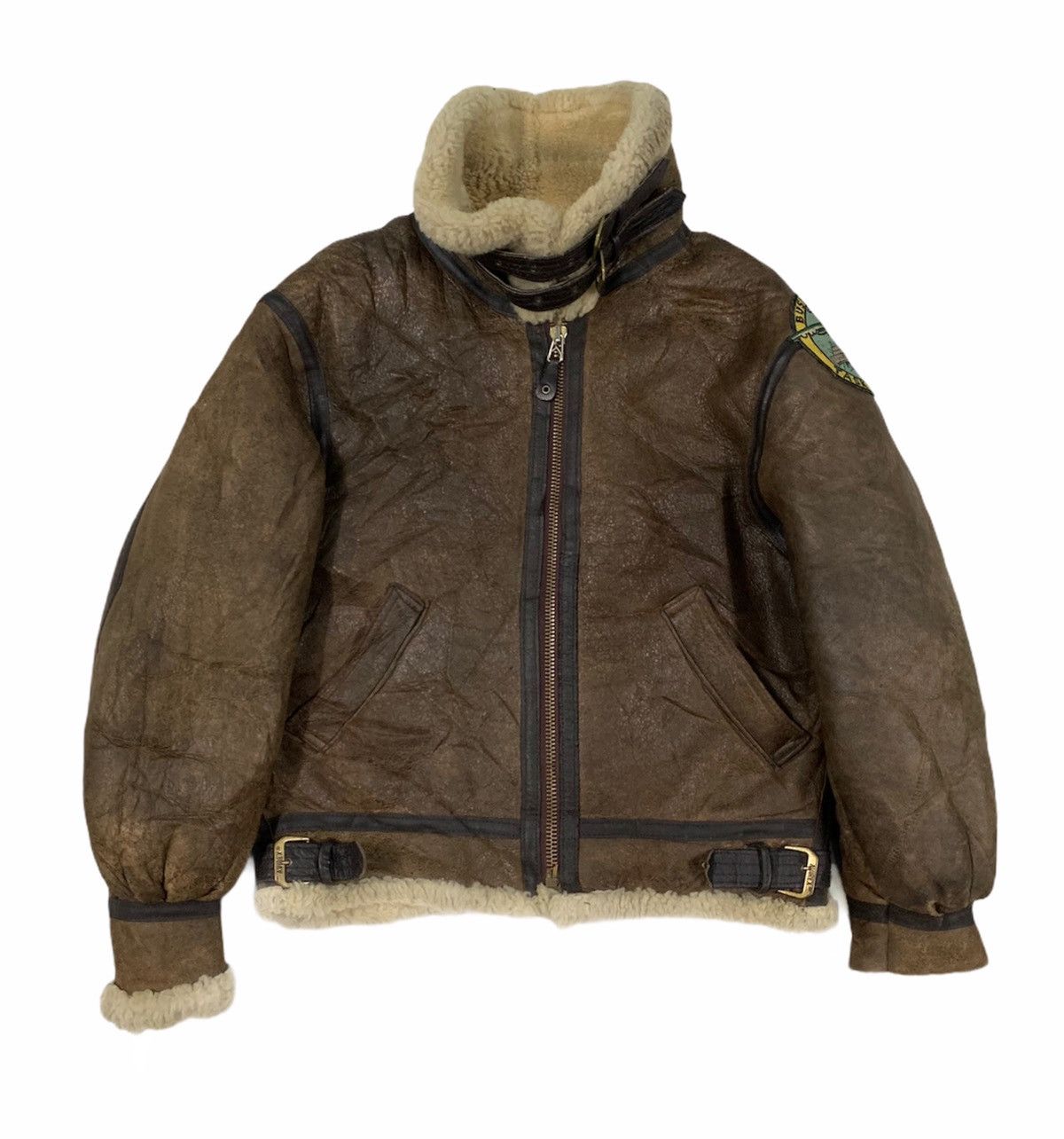 Avirex RARE‼️Avirex LTD Vtg B-3 Leather Sheepskin Shearling Jacket Size US M / EU 48-50 / 2 - 4 Thumbnail