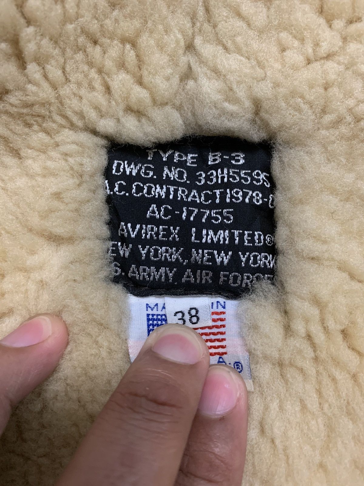Avirex RARE‼️Avirex LTD Vtg B-3 Leather Sheepskin Shearling Jacket Size US M / EU 48-50 / 2 - 14 Thumbnail