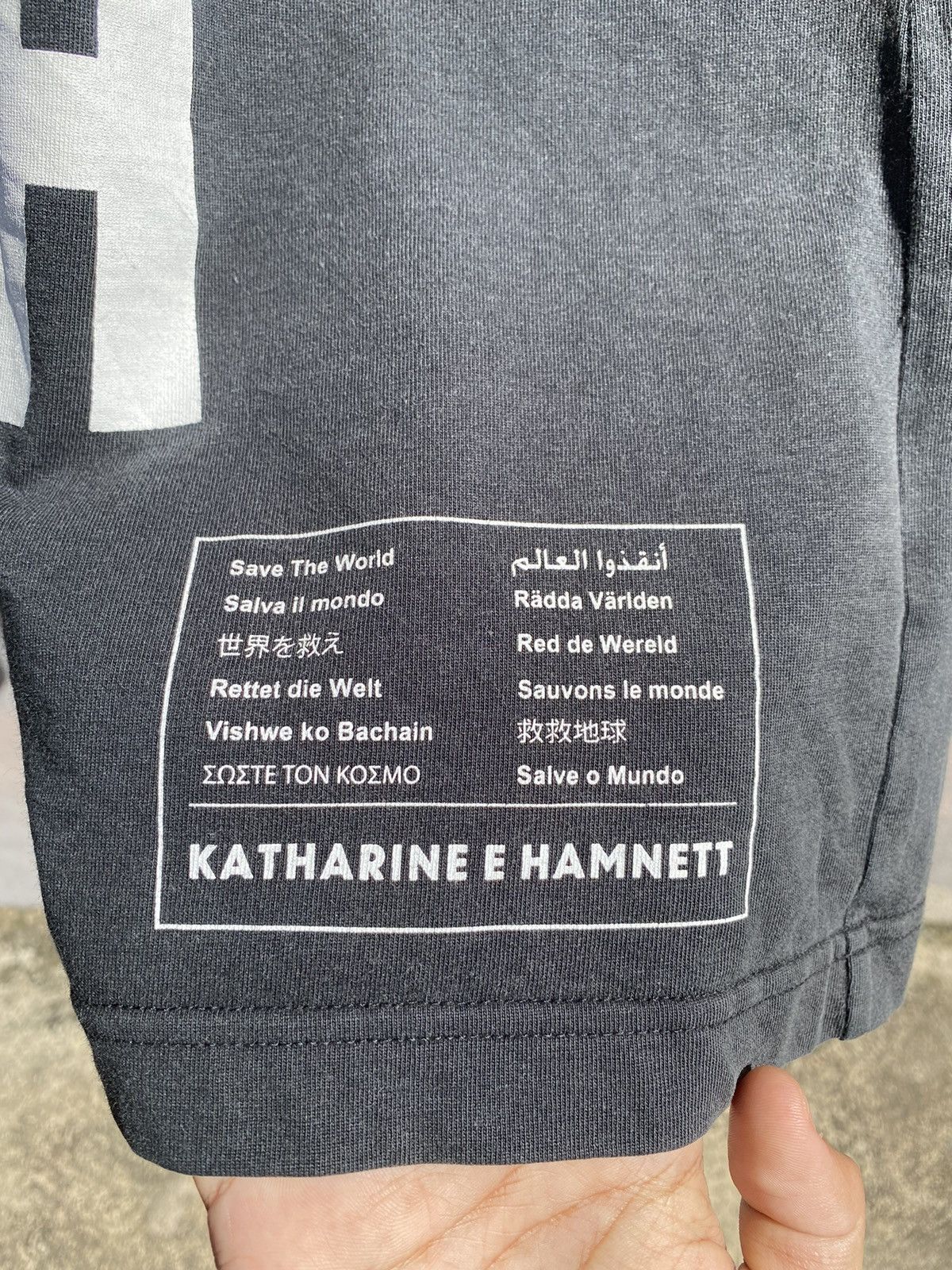 Katharine Hamnett London 💥Katharine Hamnett “Environmental Messages/Protest” Baggy T Size US L / EU 52-54 / 3 - 7 Thumbnail