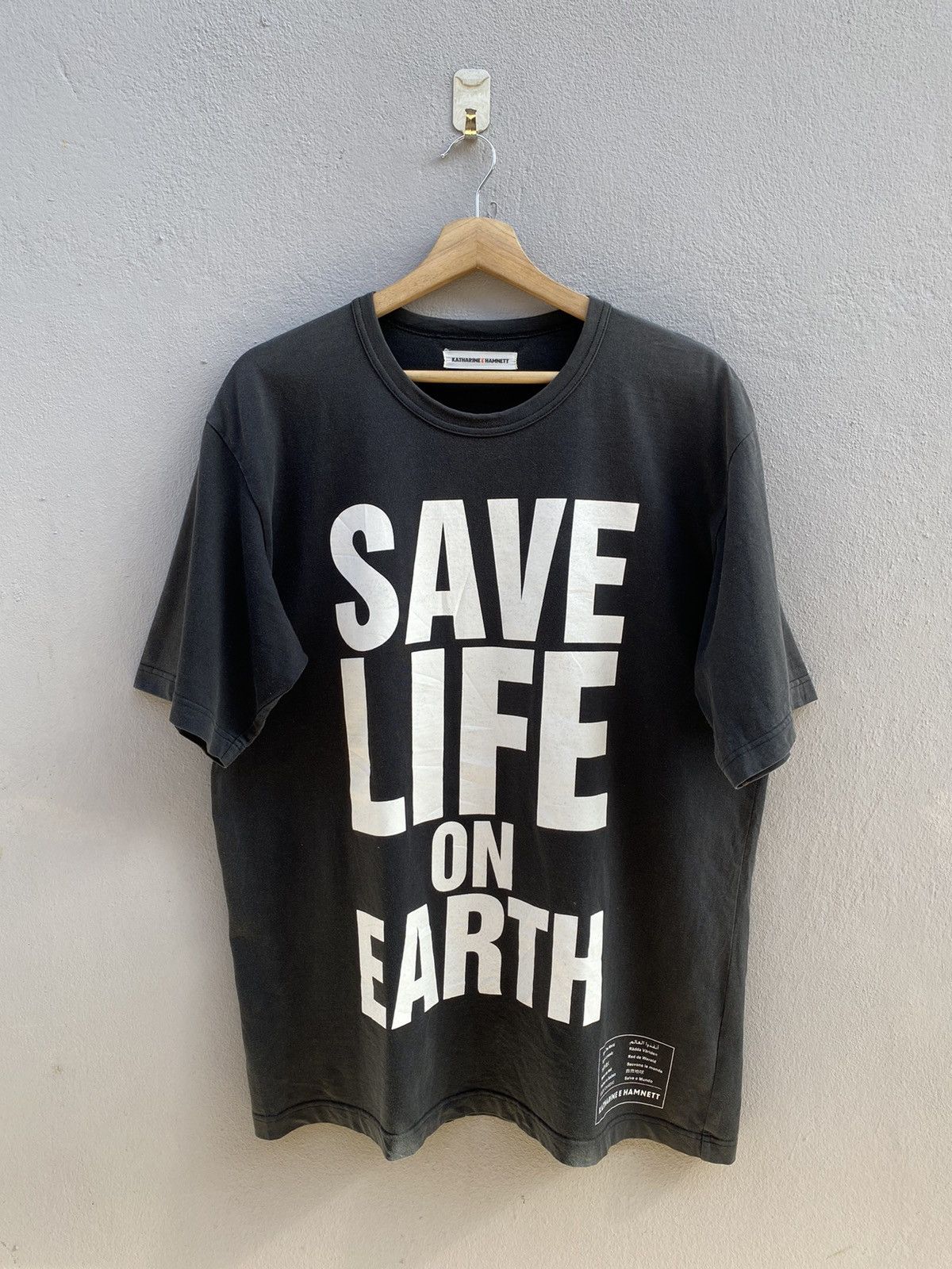 Katharine Hamnett London 💥Katharine Hamnett “Environmental Messages/Protest” Baggy T Size US L / EU 52-54 / 3 - 4 Thumbnail