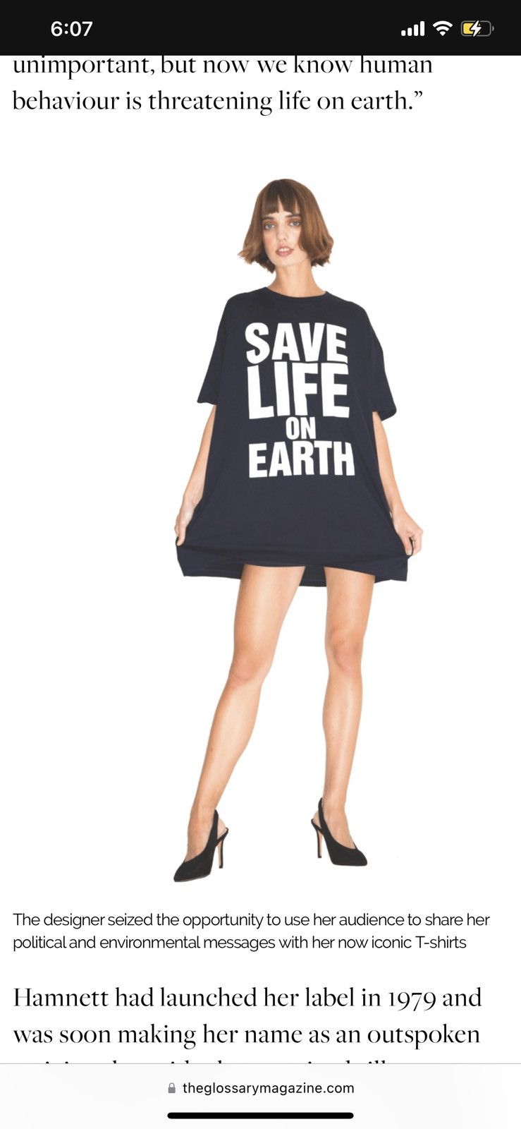 Katharine Hamnett London 💥Katharine Hamnett “Environmental Messages/Protest” Baggy T Size US L / EU 52-54 / 3 - 2 Thumbnail