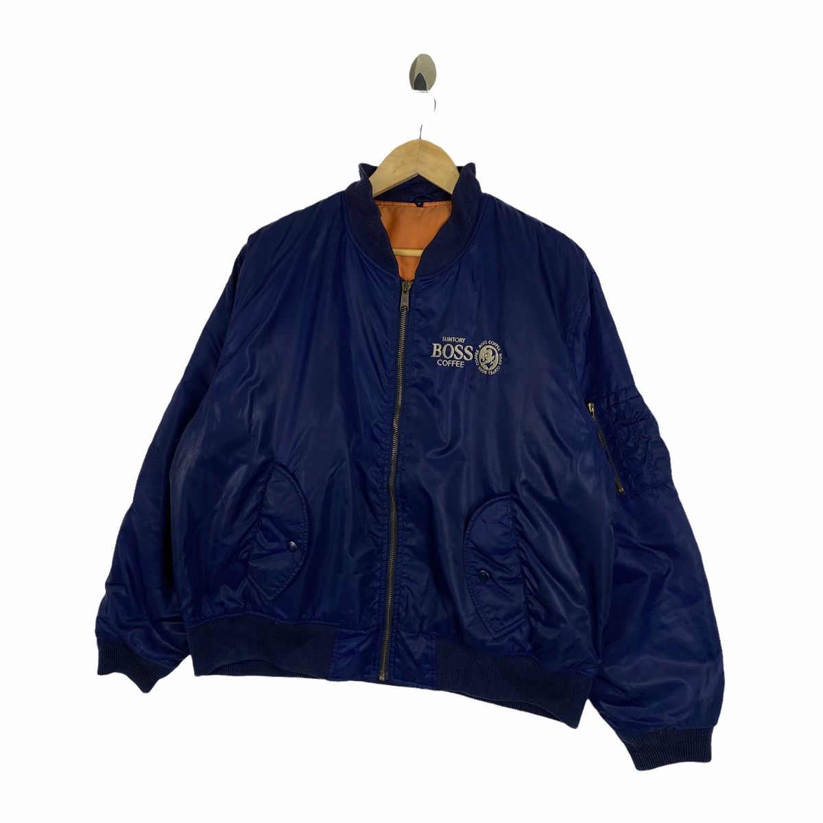 Japanese Brand × Vintage VINTAGE SUNTORY BOSS COFFEE JAPANESE BOMBER FLIGHT JACKET Size US L / EU 52-54 / 3 - 4 Thumbnail