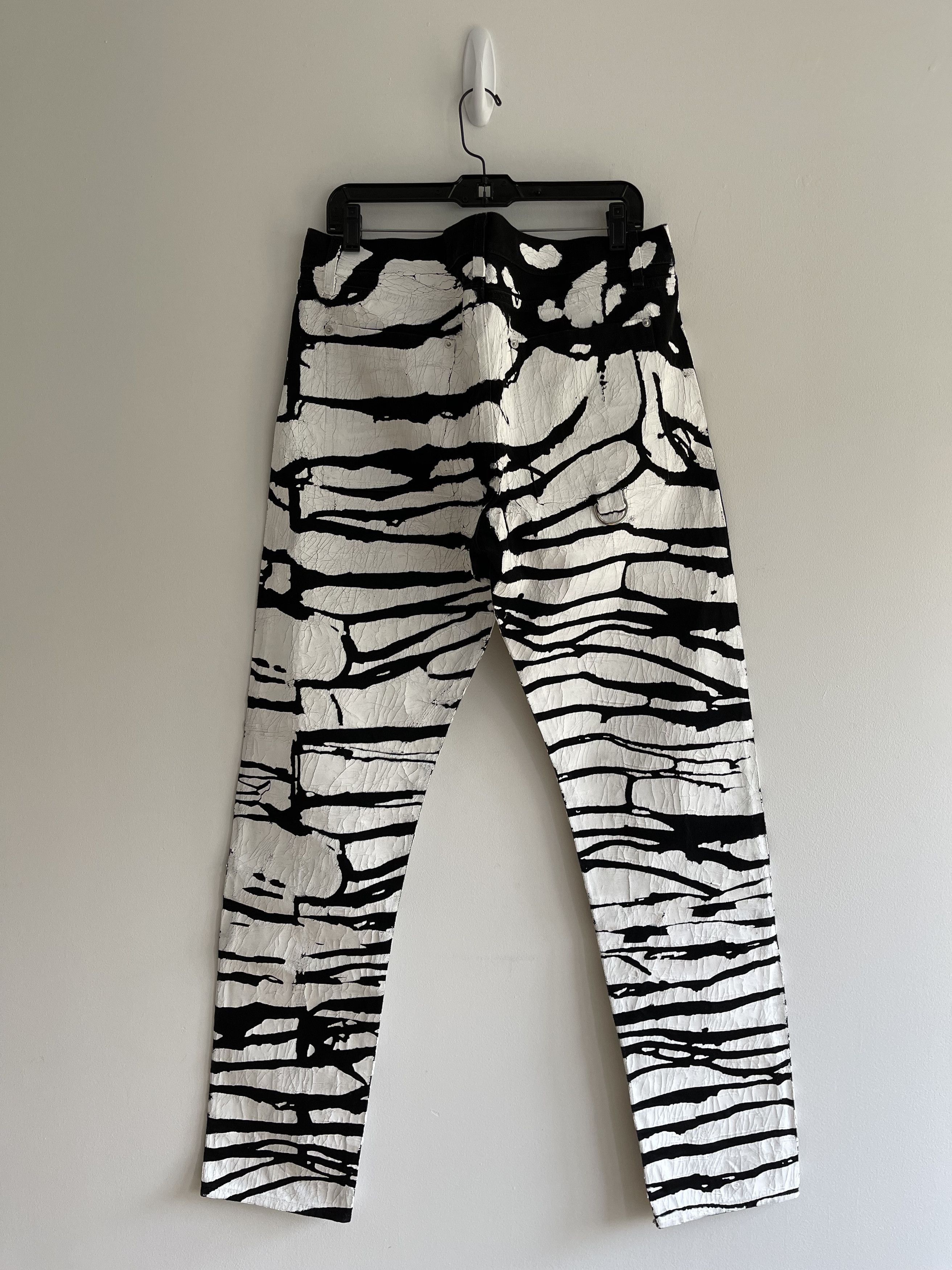 Hood By Air Painted Cracked Splatter Denim Logo Jeans Size US 36 / EU 52 - 8 Thumbnail