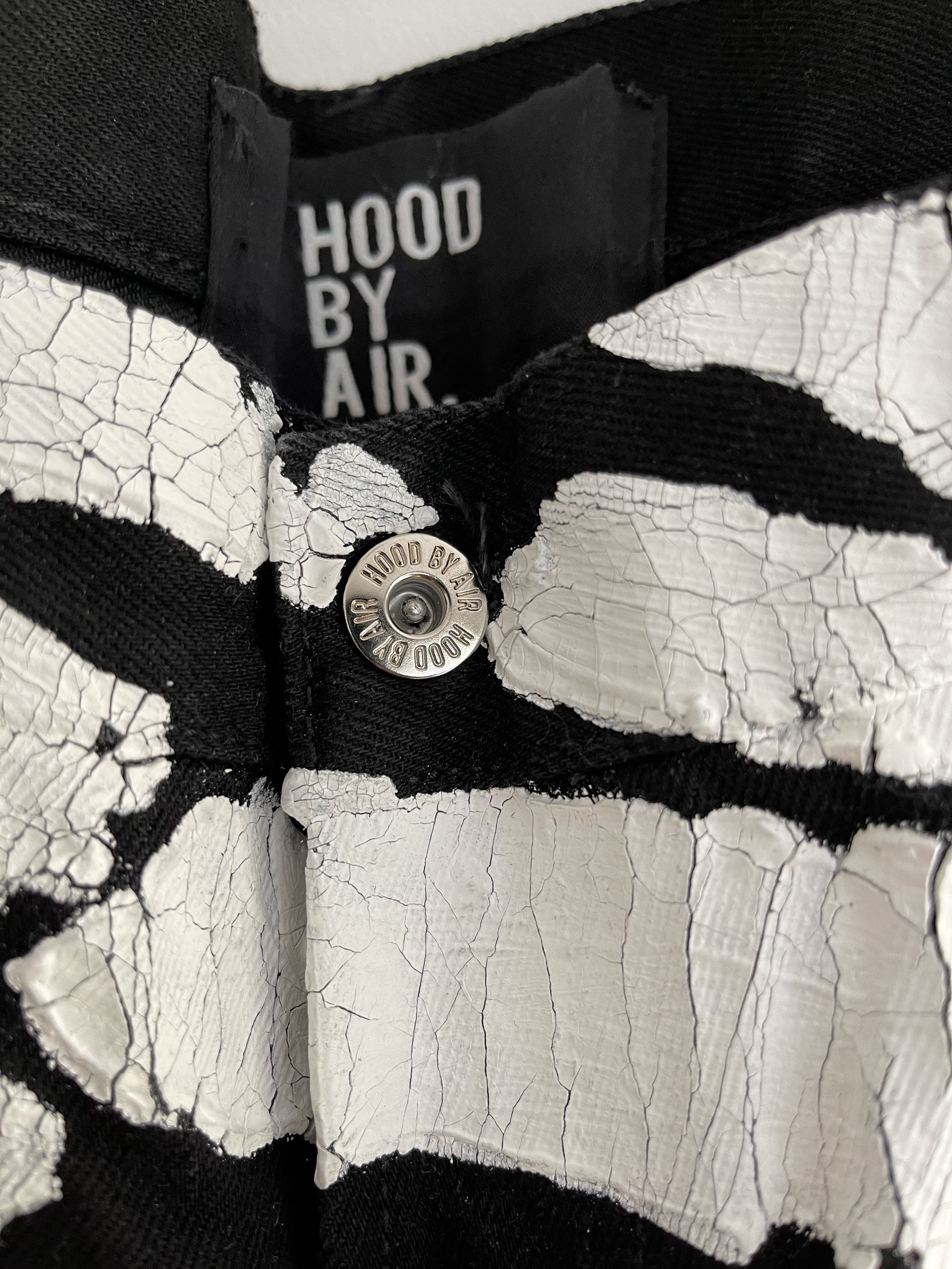 Hood By Air Painted Cracked Splatter Denim Logo Jeans Size US 36 / EU 52 - 4 Thumbnail