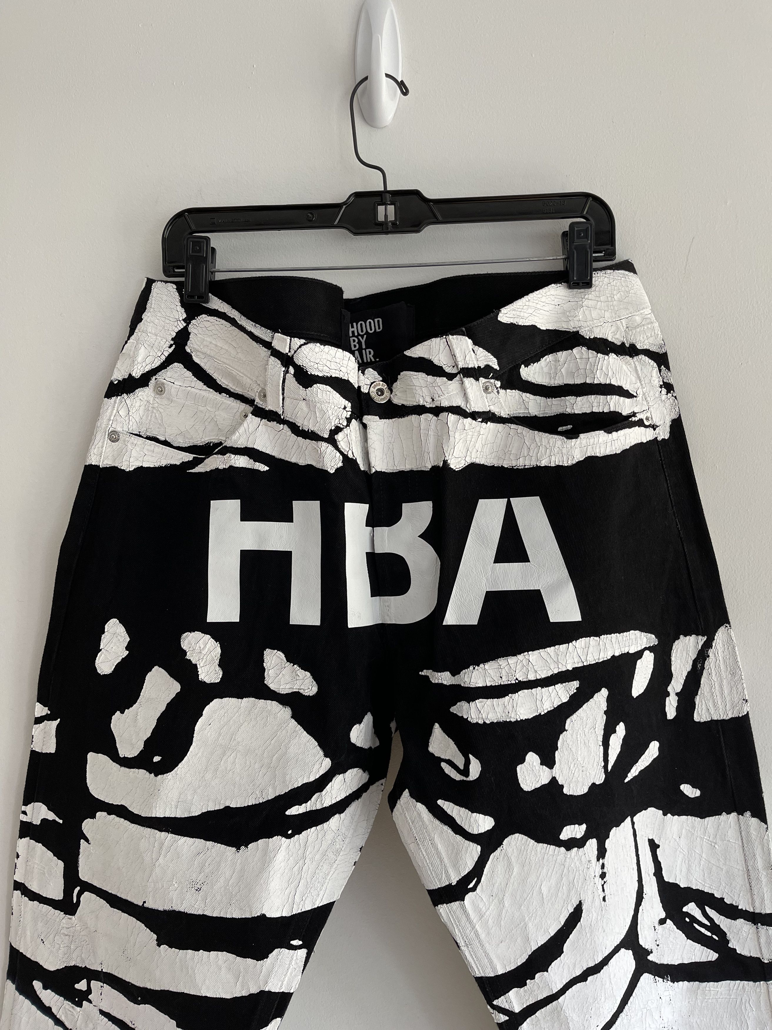 Hood By Air Painted Cracked Splatter Denim Logo Jeans Size US 36 / EU 52 - 3 Thumbnail