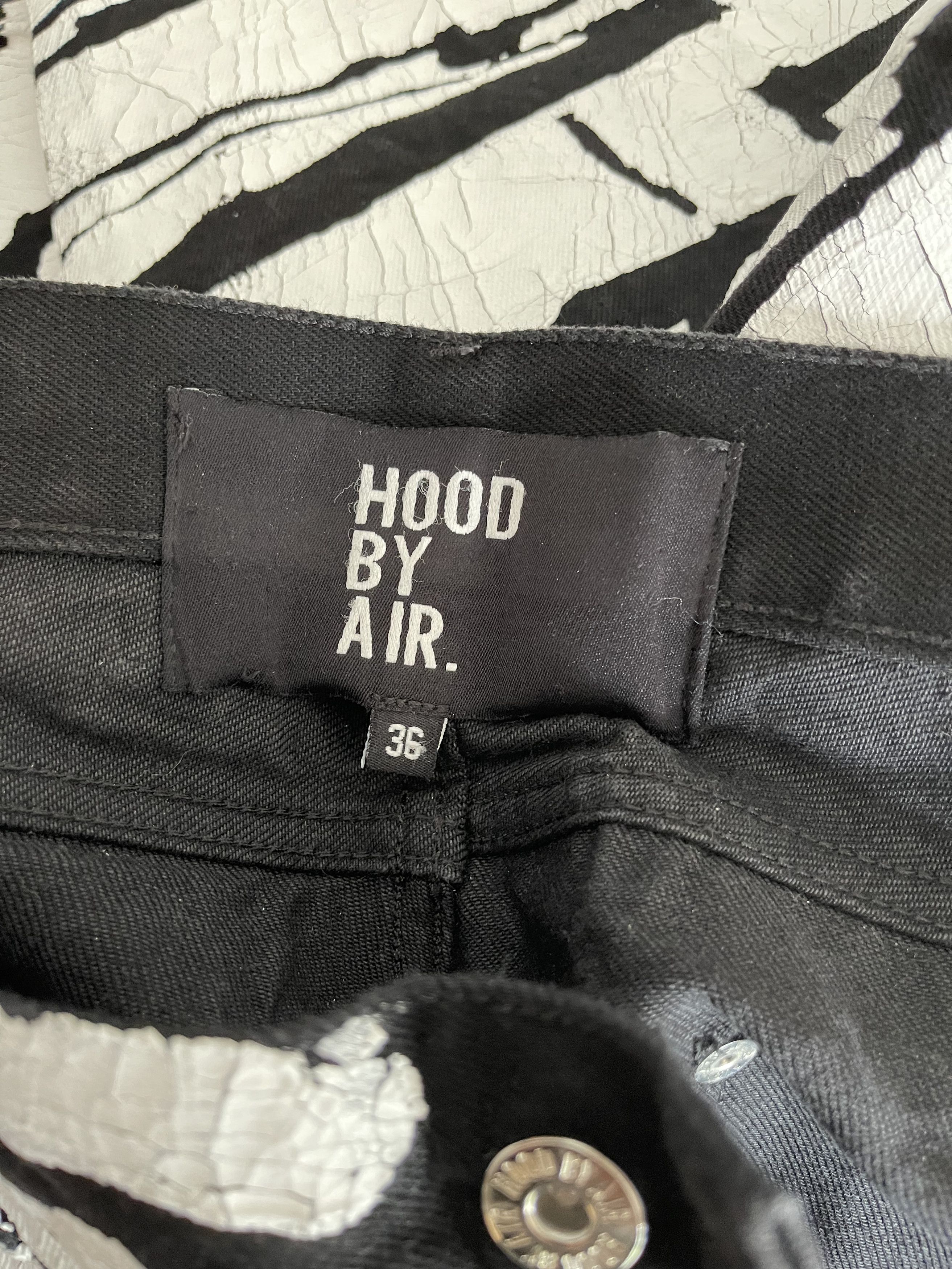 Hood By Air Painted Cracked Splatter Denim Logo Jeans Size US 36 / EU 52 - 12 Thumbnail