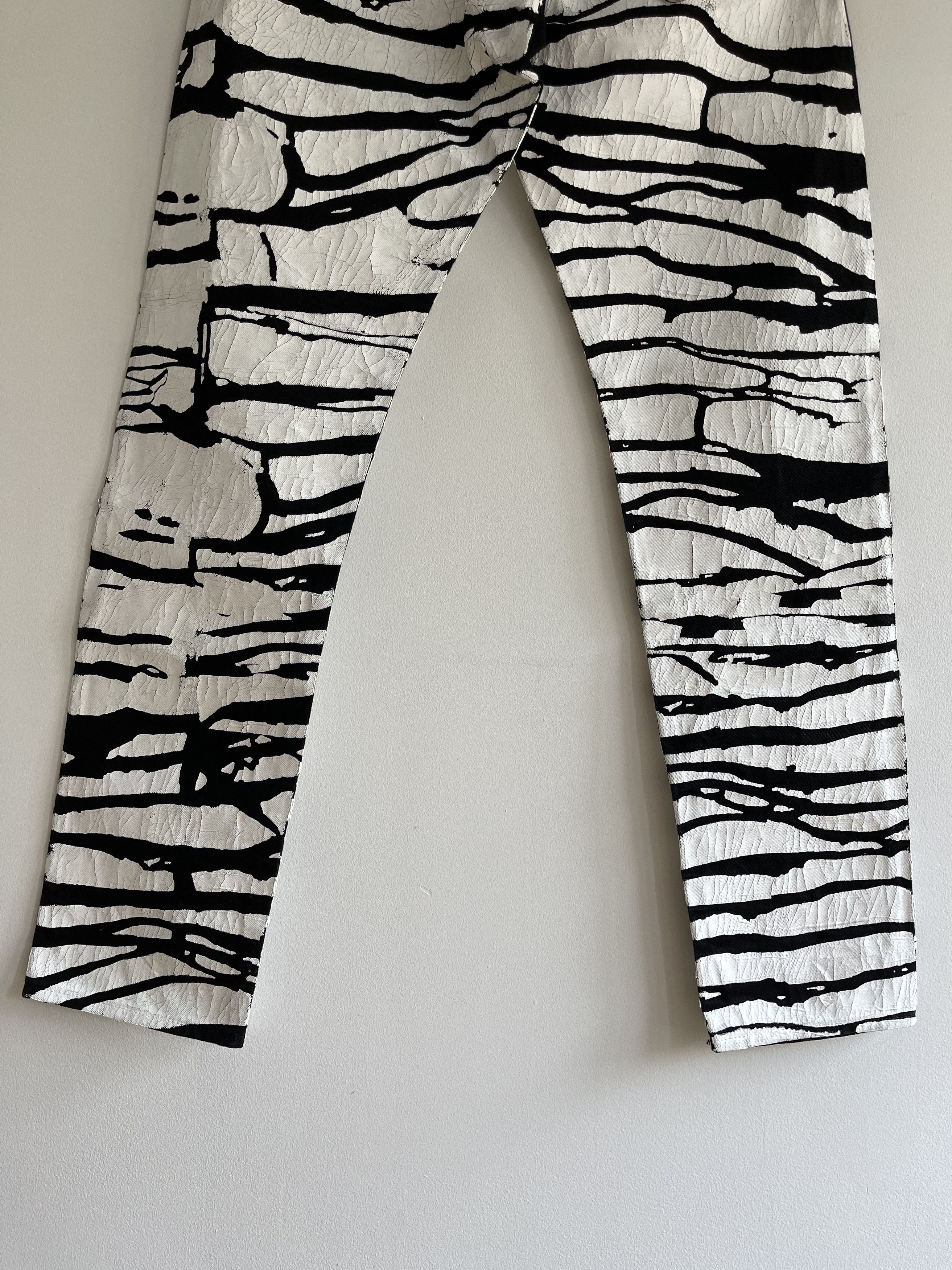 Hood By Air Painted Cracked Splatter Denim Logo Jeans Size US 36 / EU 52 - 10 Thumbnail