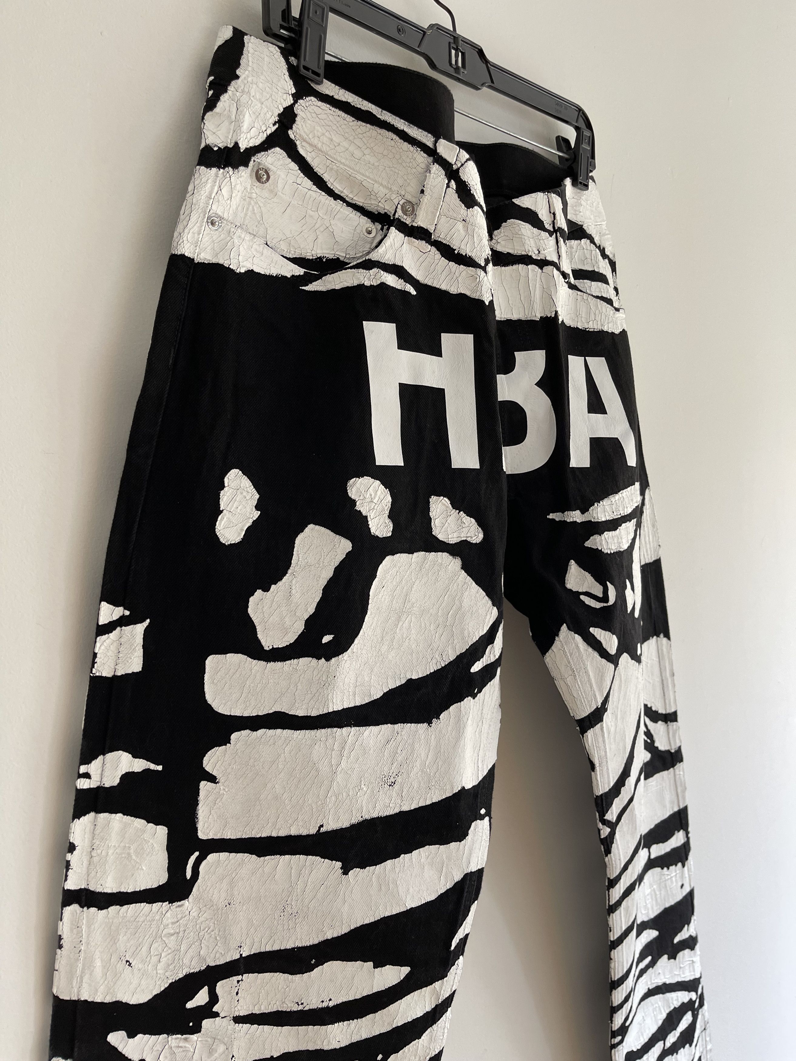 Hood By Air Painted Cracked Splatter Denim Logo Jeans Size US 36 / EU 52 - 7 Thumbnail