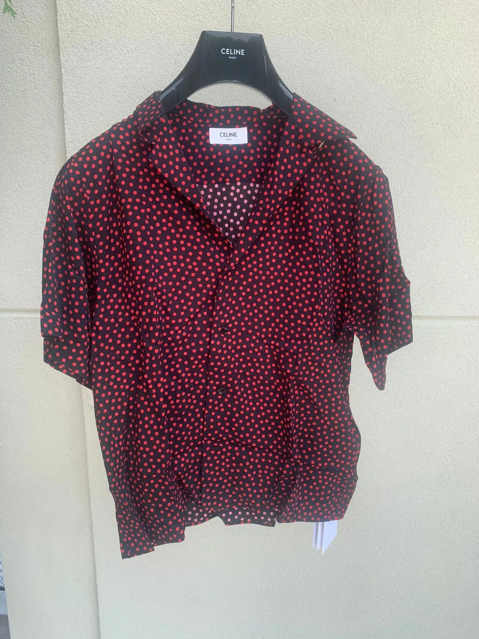 Polka Dot Chemise in Black & Red